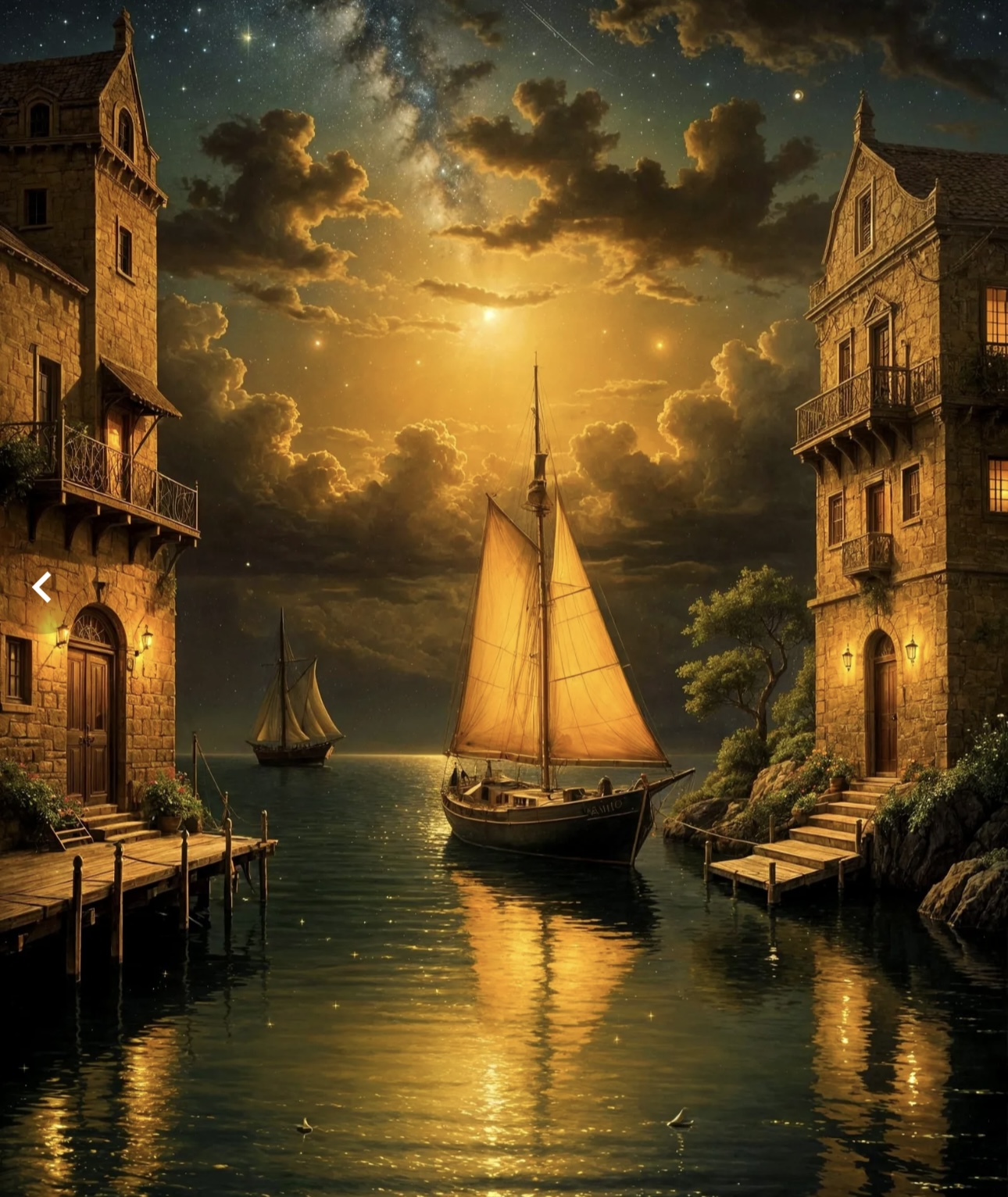 Mystic Night Sailing Print
