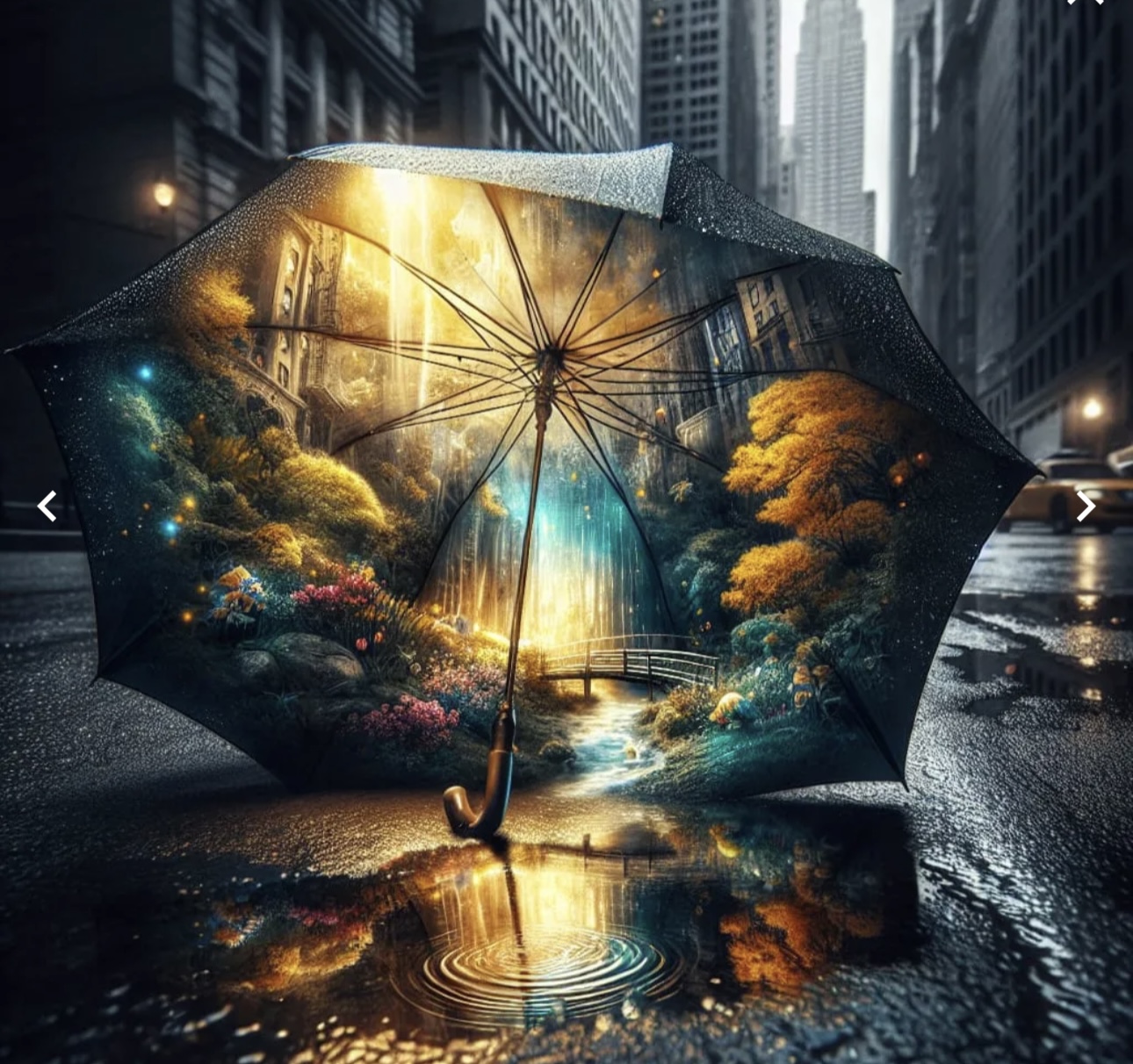 Artistic Umbrella Print
