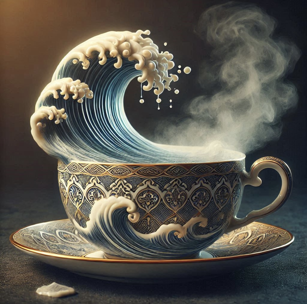Artistic Wave Teacup  Print