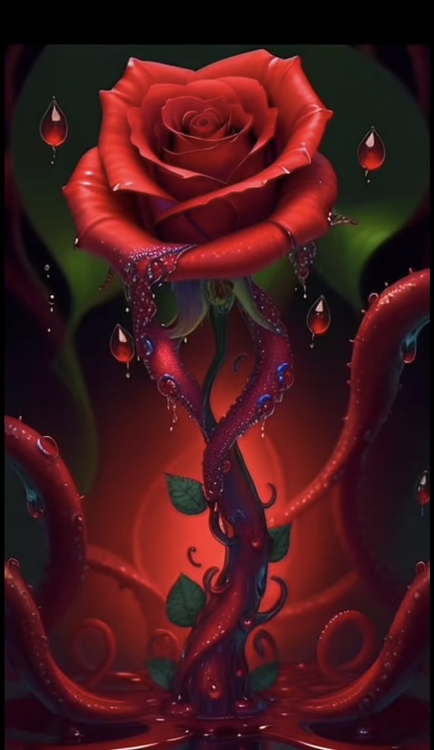 Digital Artwork of Enigmatic Rose Print