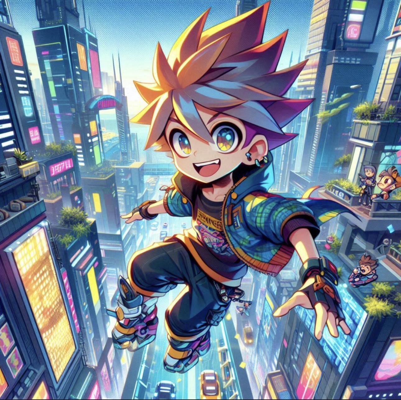 Anime Style Skater Print