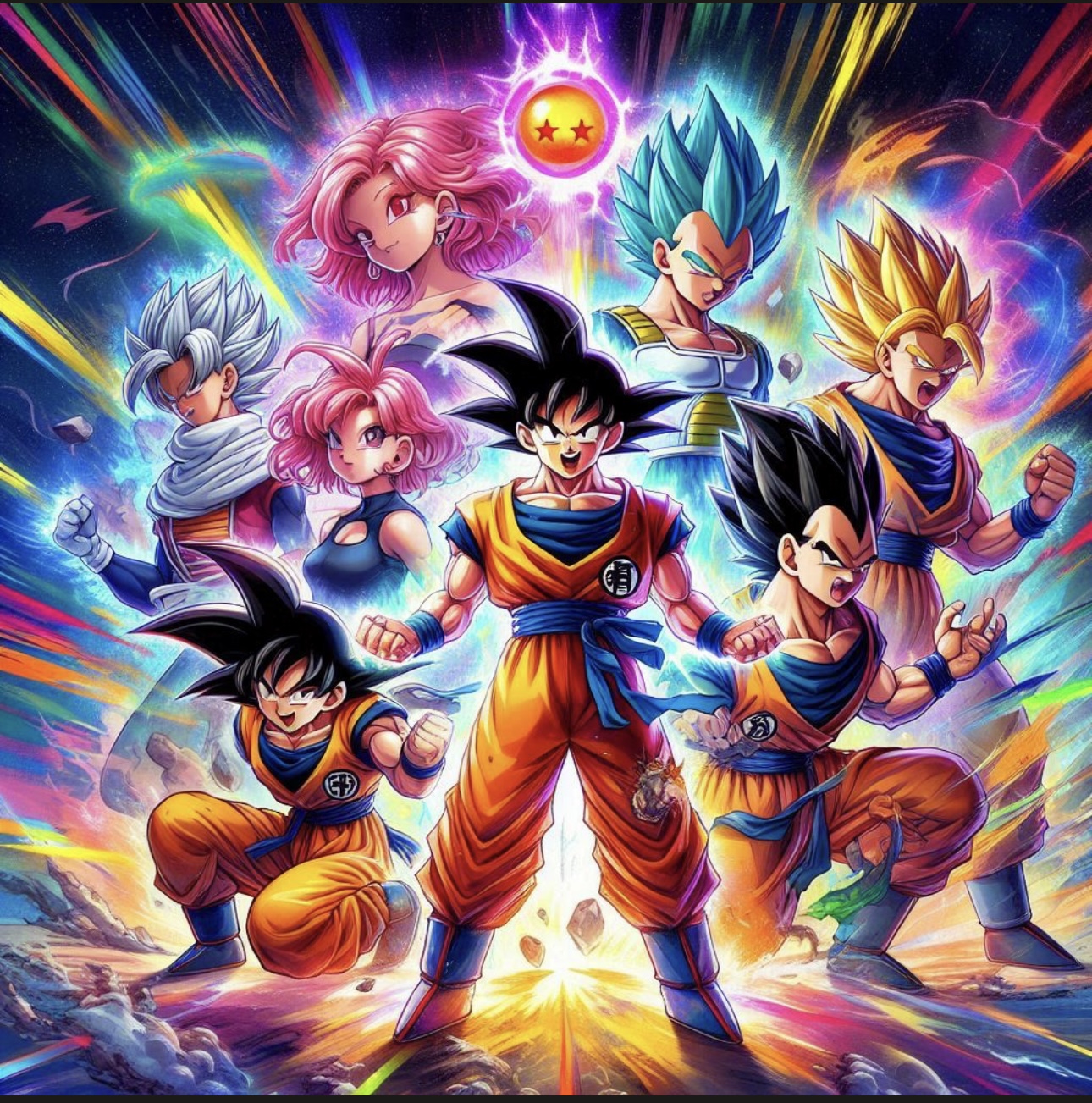 Dragon Ball Z Character Print