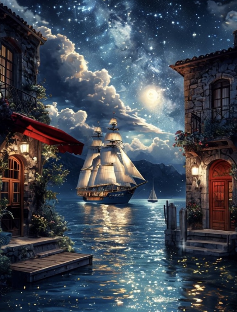Romantic Seascape Print = Venice Range