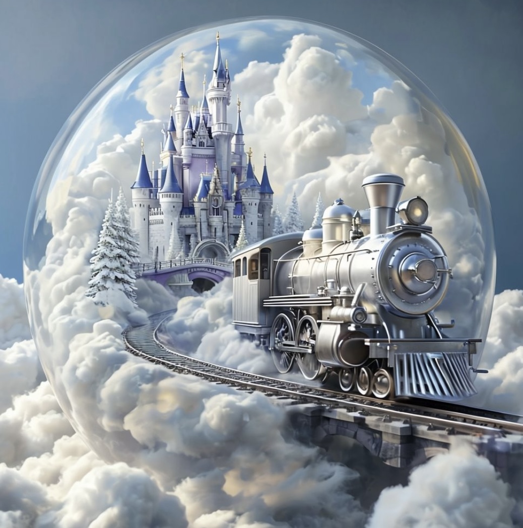 Fantasy Train and Castle Print