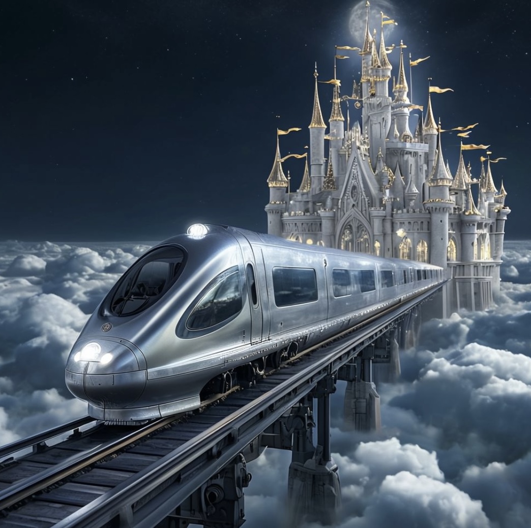 Futuristic Bullet Train Print