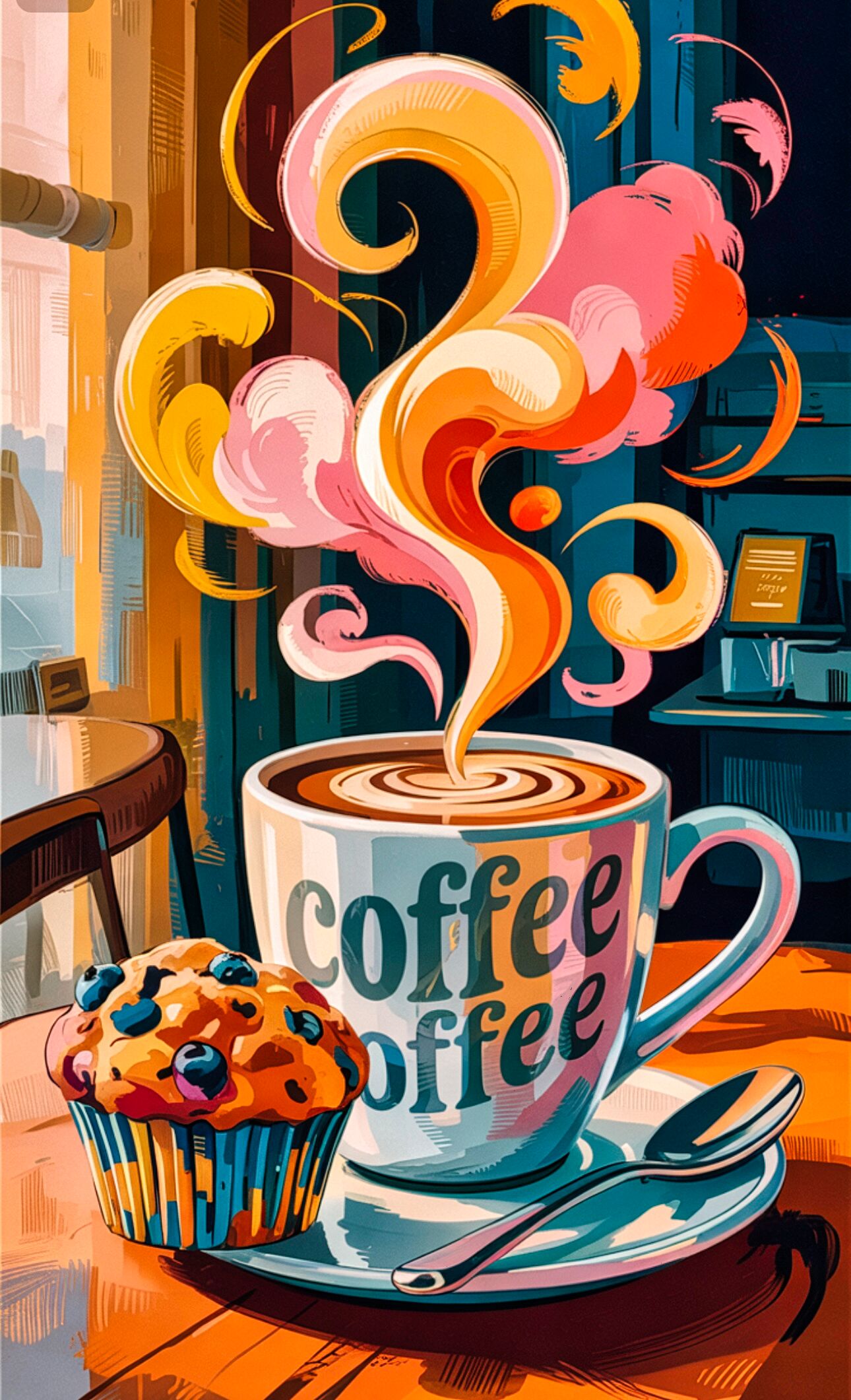 Coffee and Muffin Print