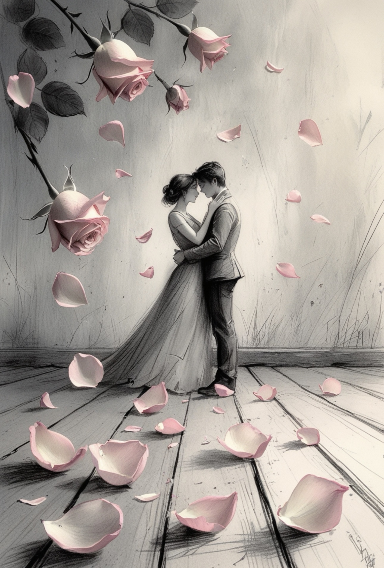 Romantic Couple Art Print