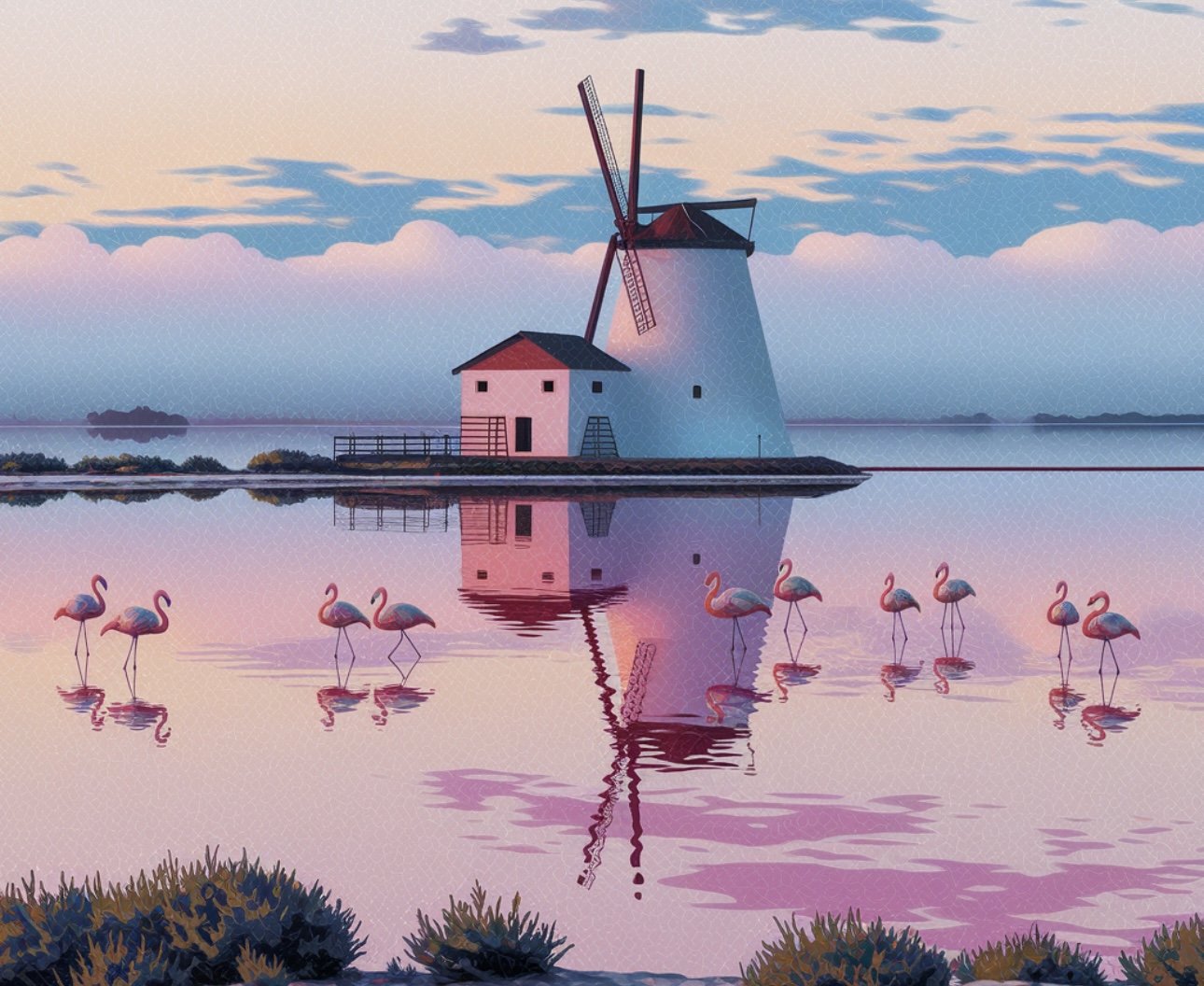 Serene Windmill Canvas Print
