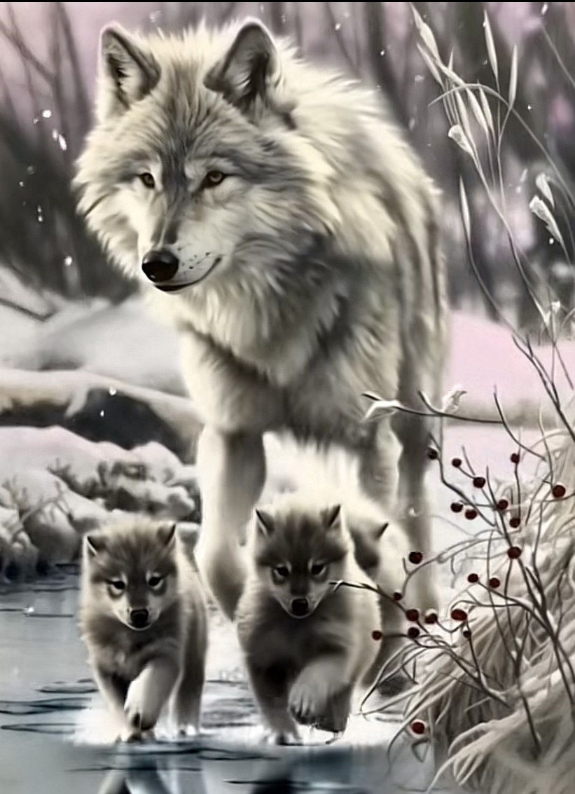Wolf Family Art Print