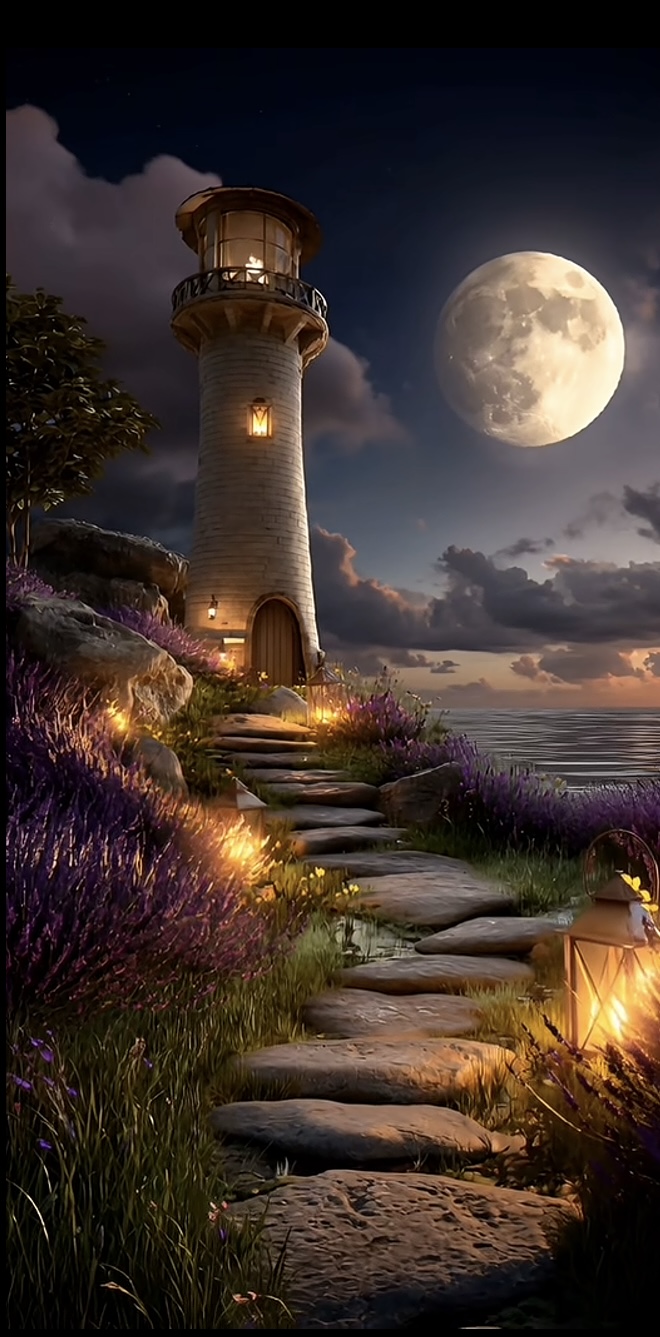 Enchanted Stone Lighthouse Print