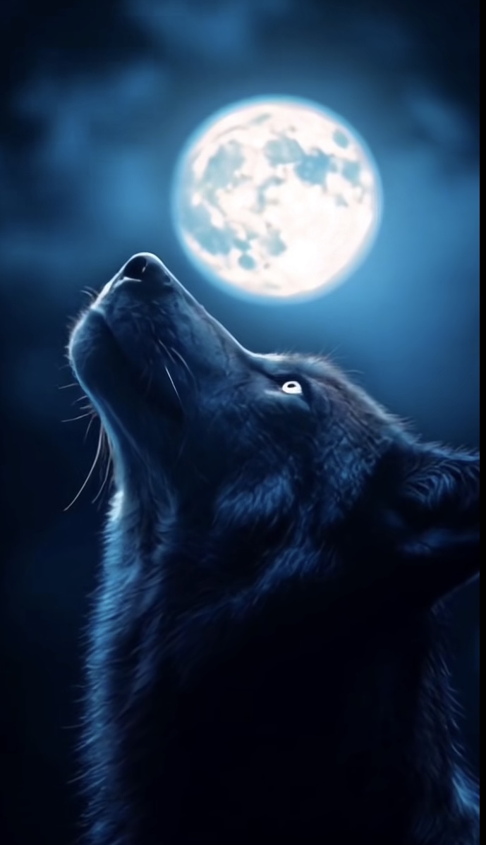 Mystic Wolf Moon Print