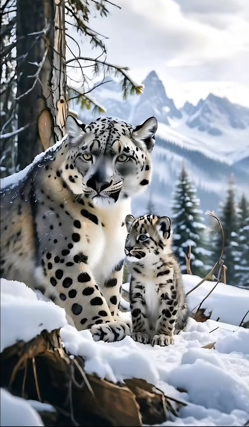 Snow Leopard Art Print