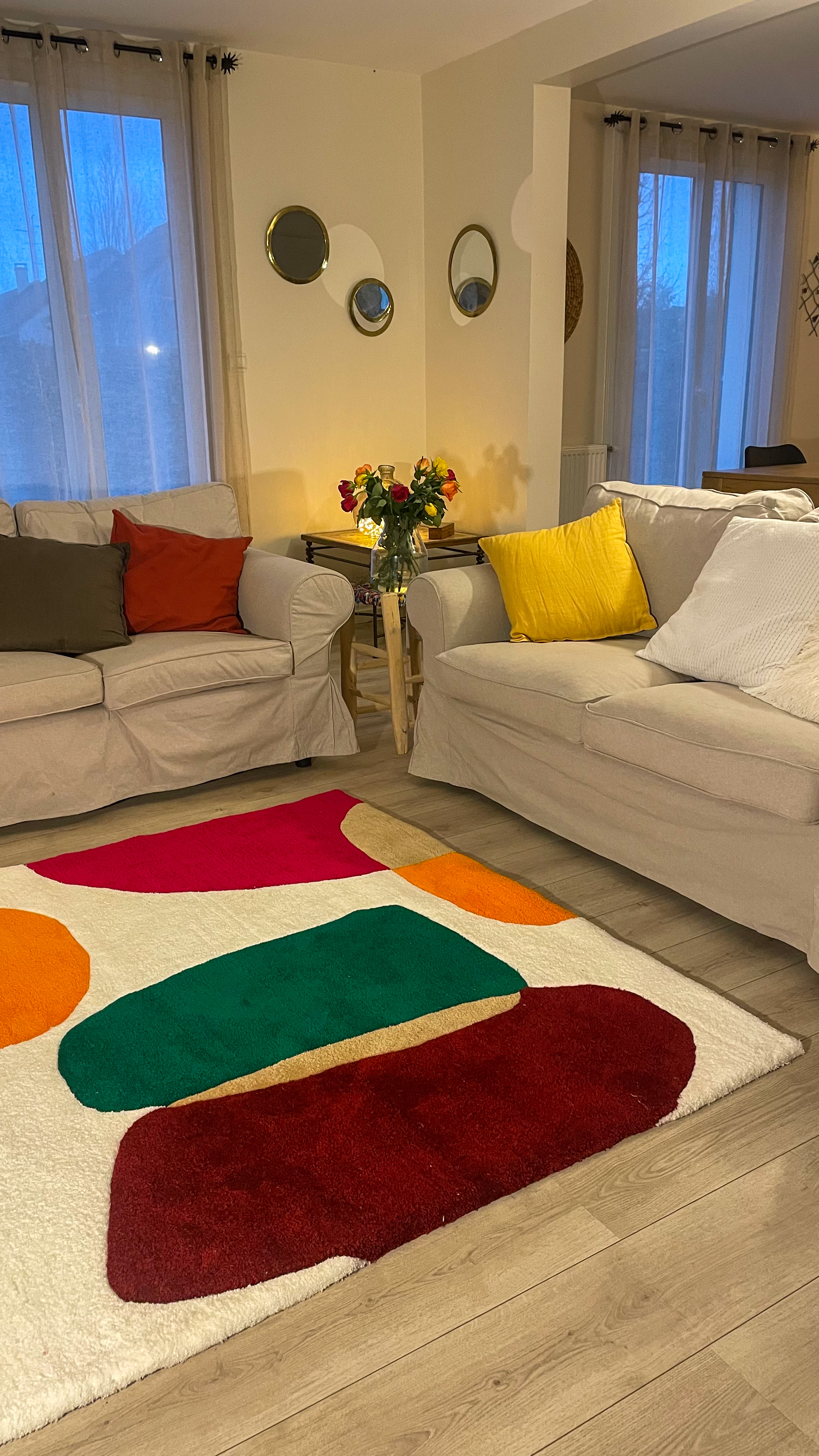 Tapis superpositions organiques XXL