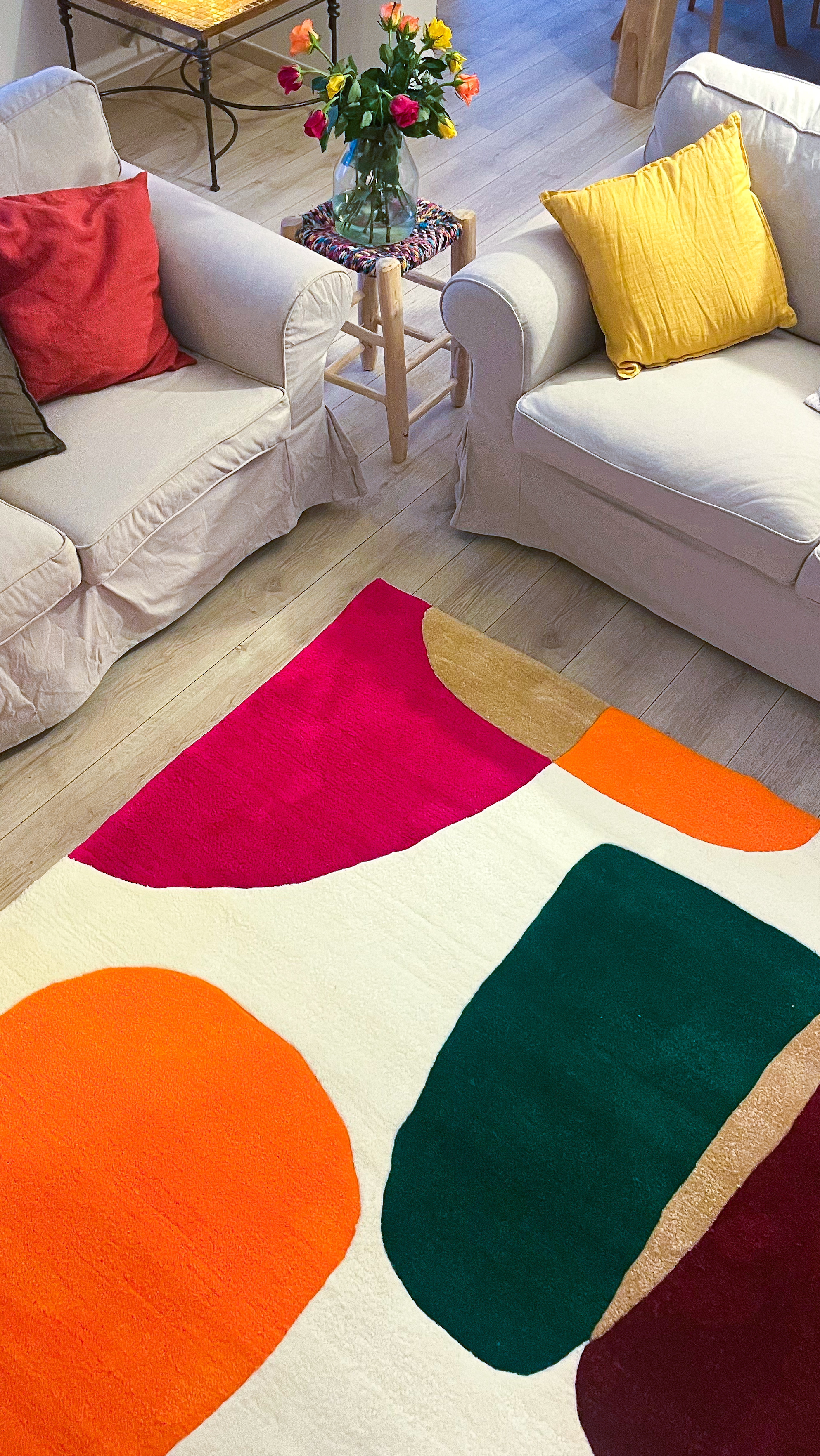 Tapis superpositions organiques XXL