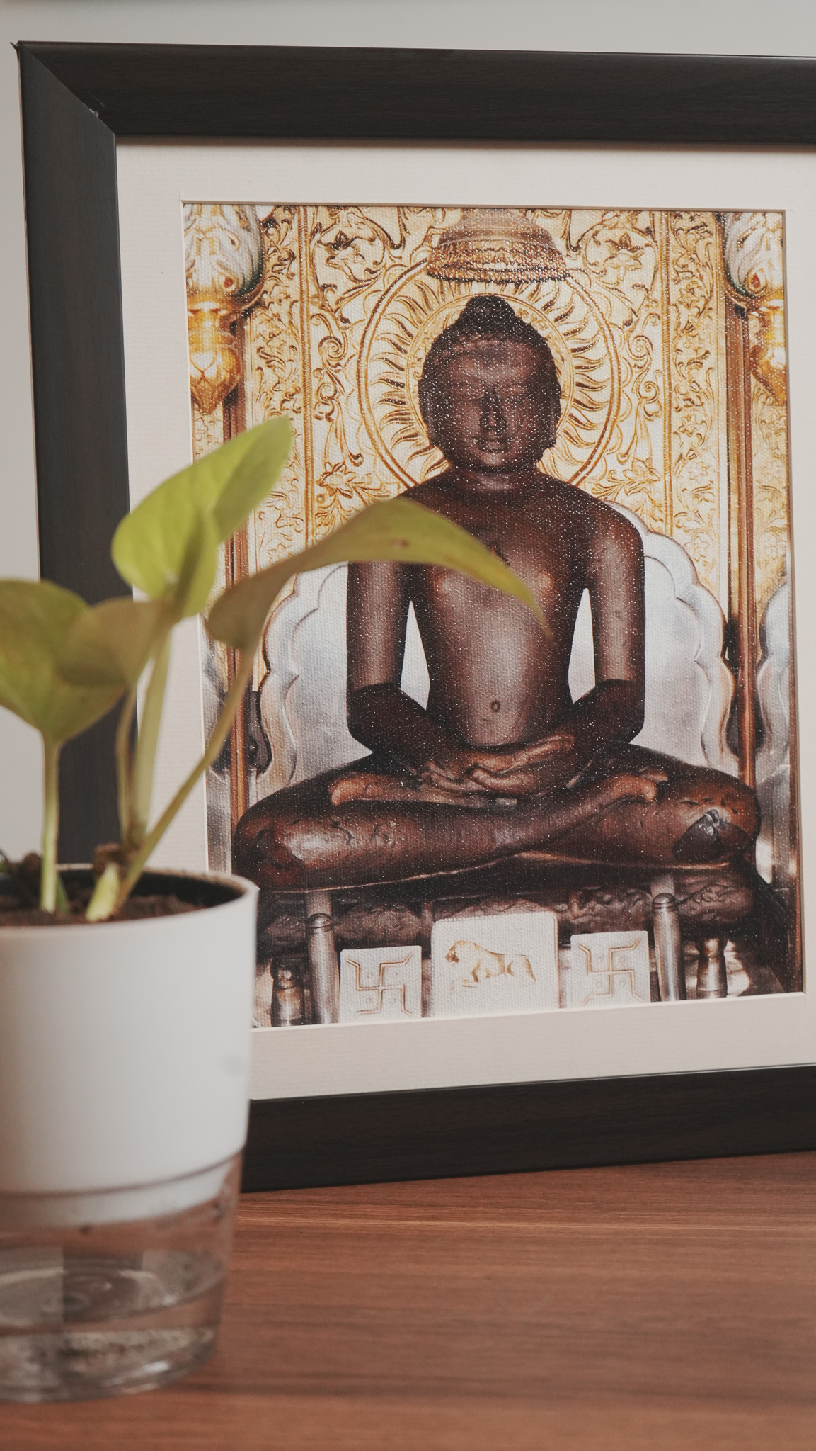 Premium Canvas Mahaveer Bhagwan Photo Frame