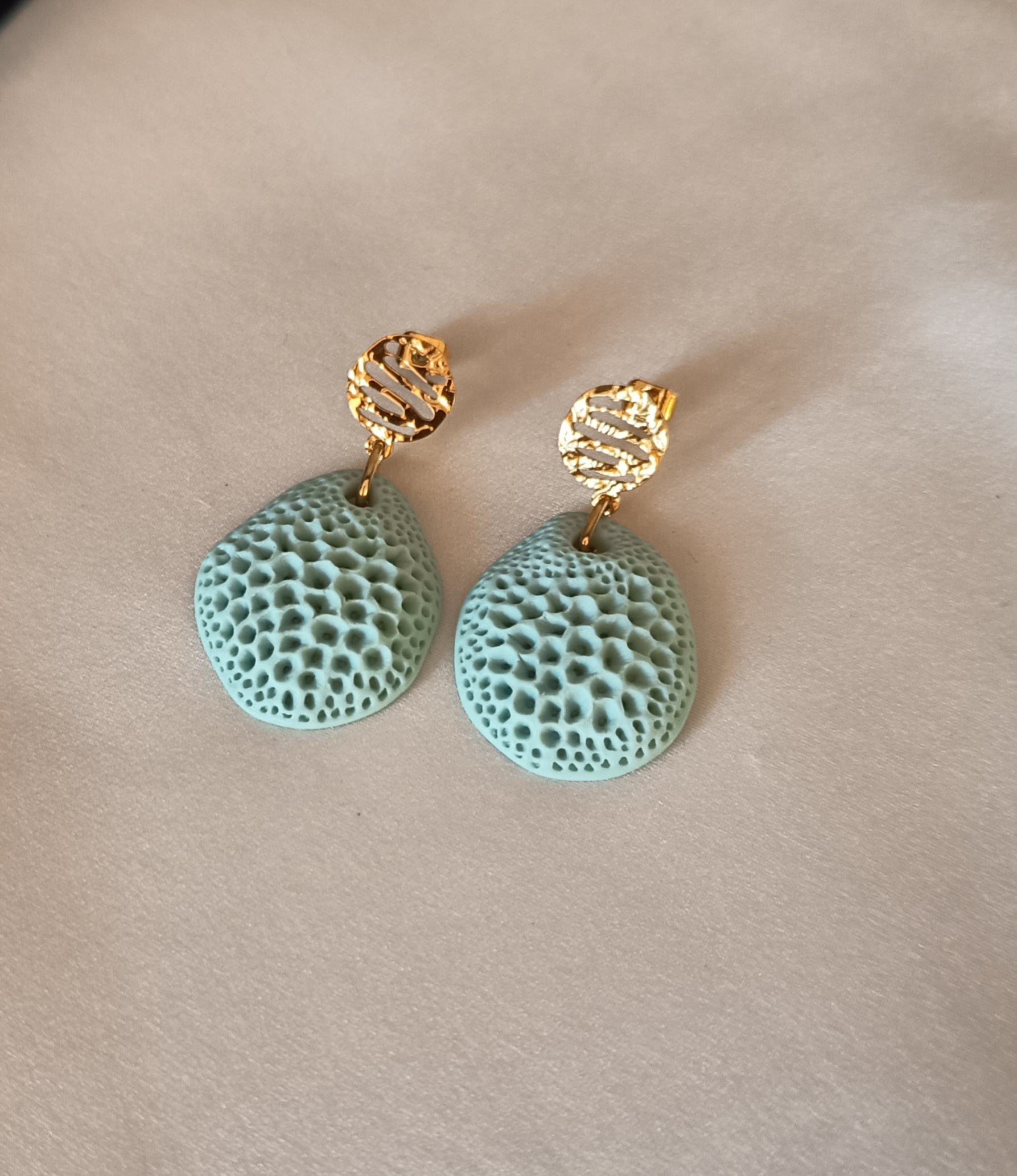 Boucles d'oreilles en porcelaine