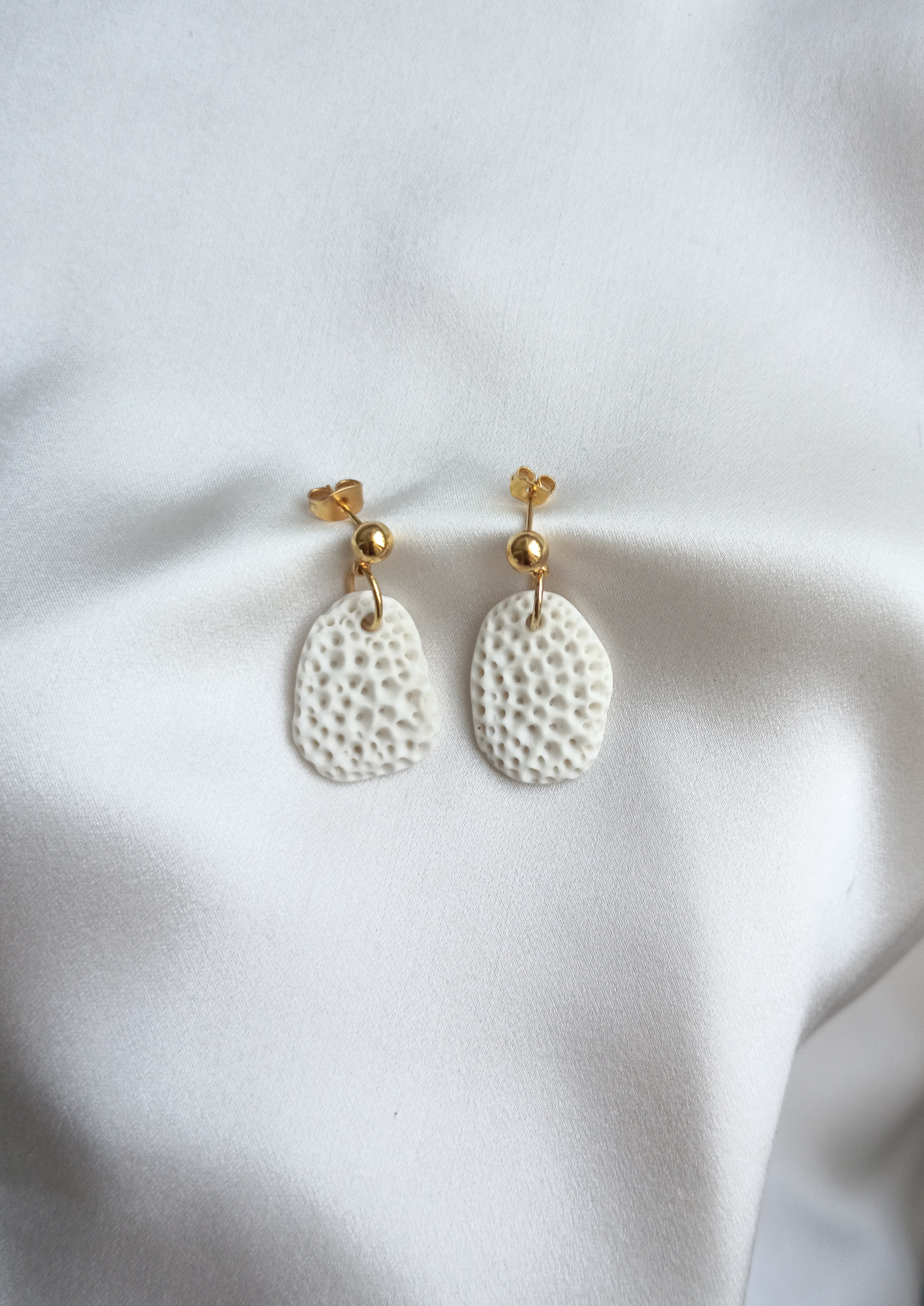 Boucles d'oreilles en porcelaine