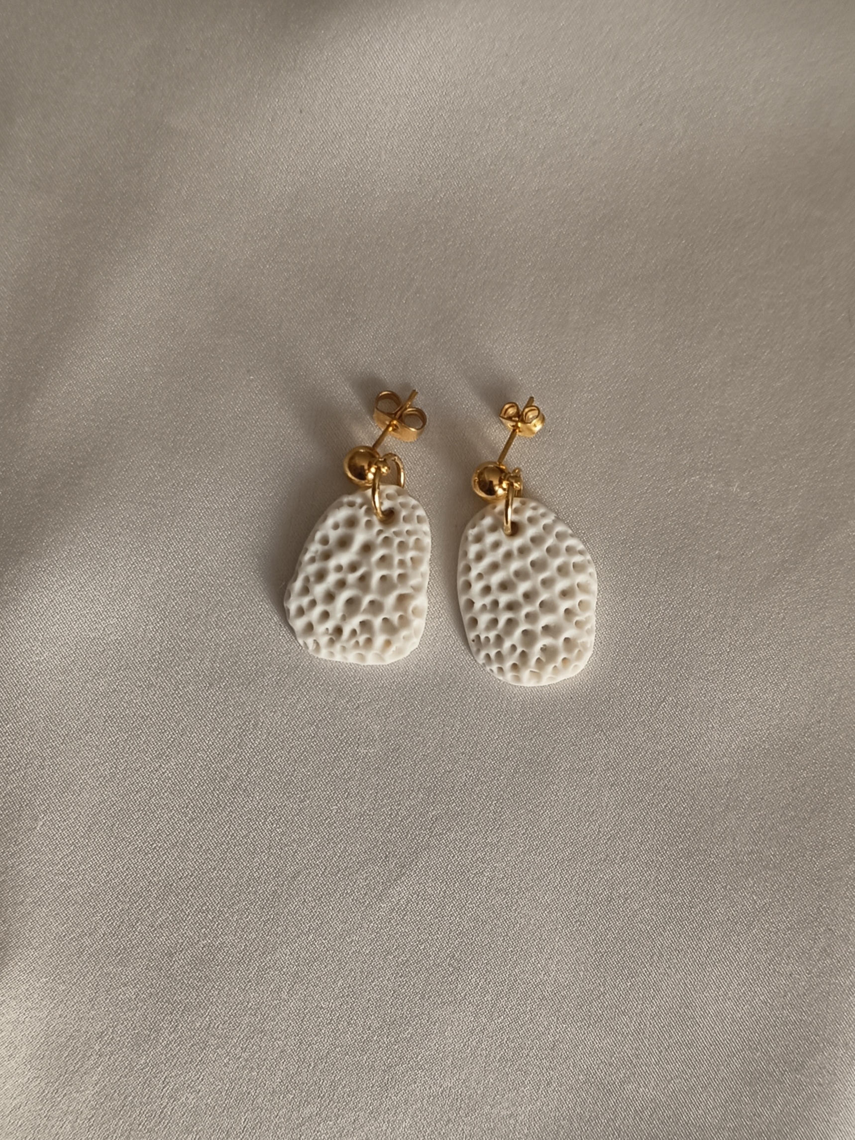 Boucles d'oreilles en porcelaine