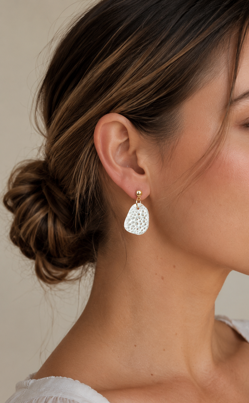 Boucles d'oreilles en porcelaine
