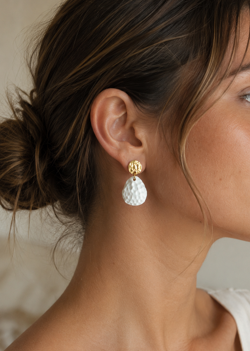 Boucles d'oreilles en porcelaine