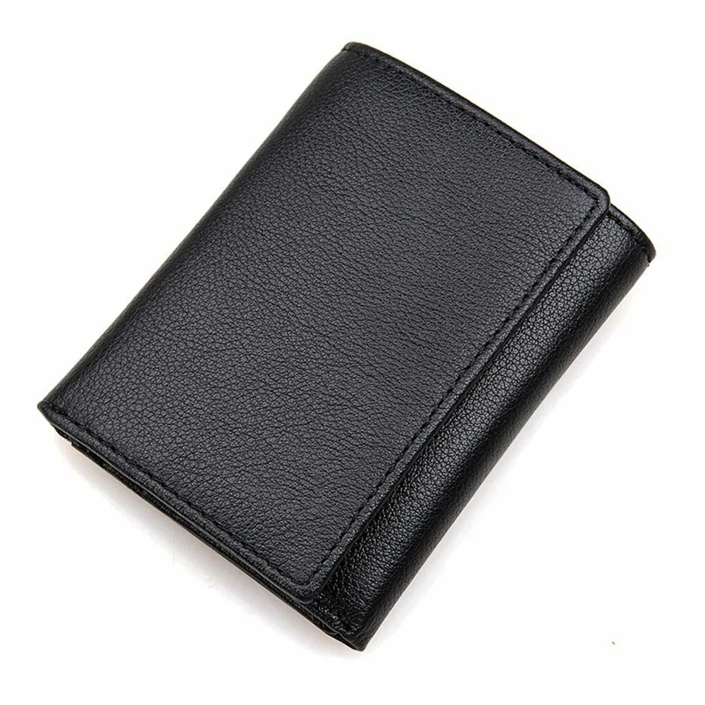 Black Leather Wallet for Men