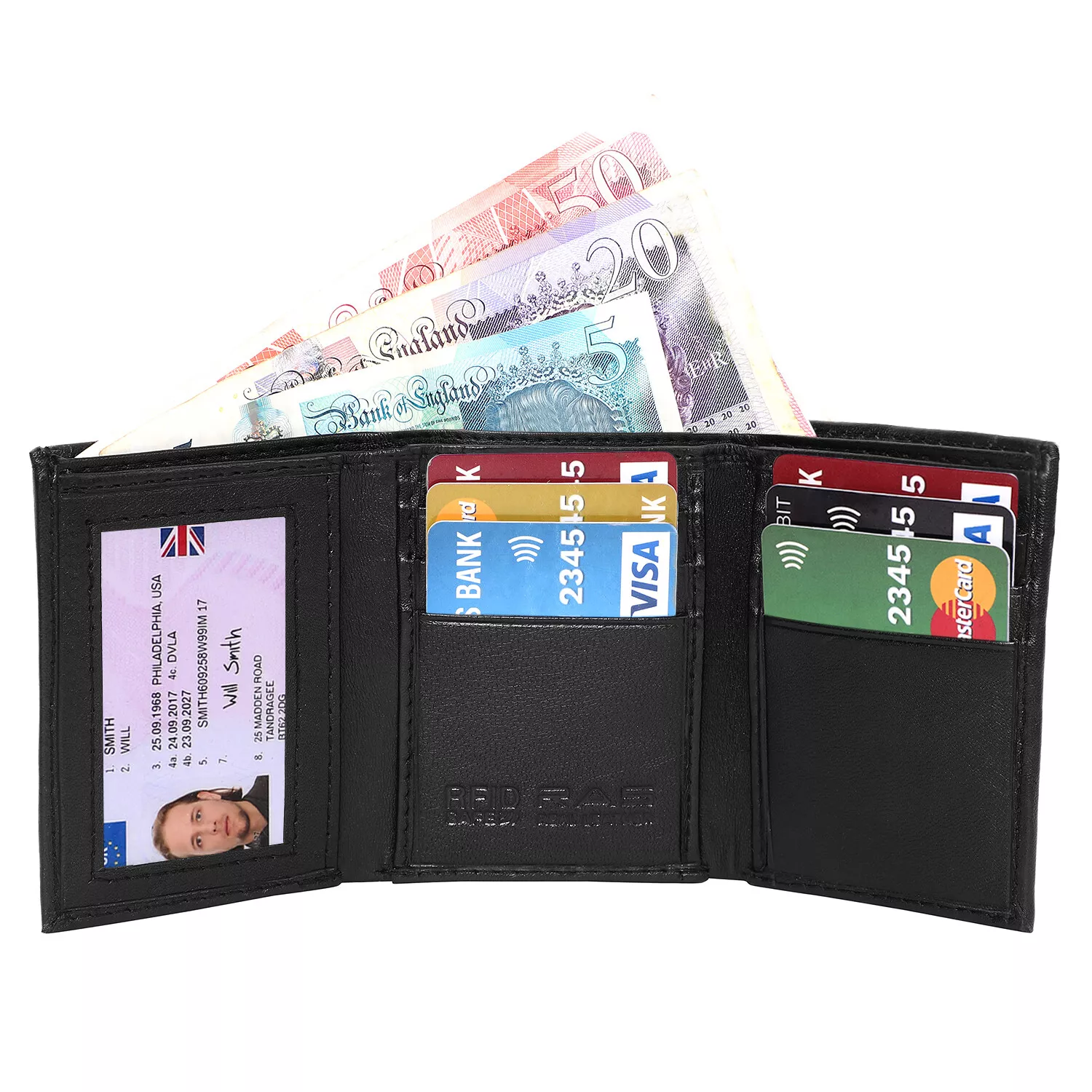Black Leather Wallet for Men