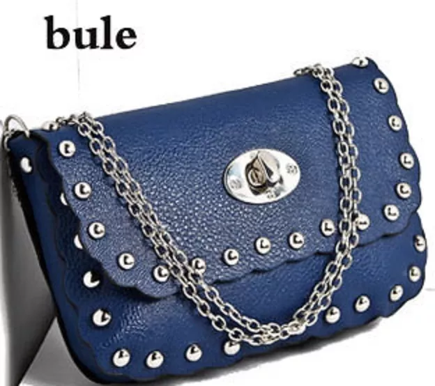 18.5cm*12cm*3cm Hot Selling models of luxury rivet packet chain shoulder bags