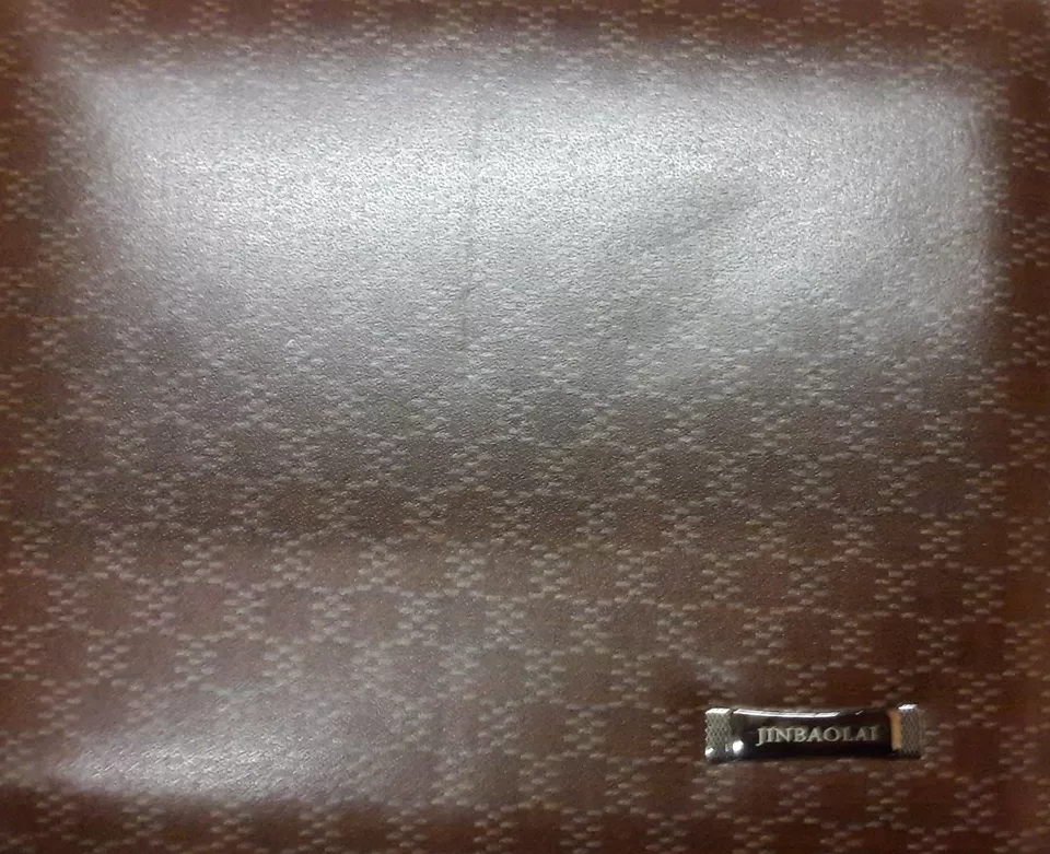 2016 Fashion Genuine + PU Leather Plaid Wallet For Men Multi Pockets