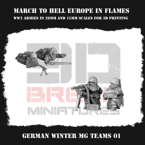 German Winter Dressed Heavy and Medium Machinegun Teams