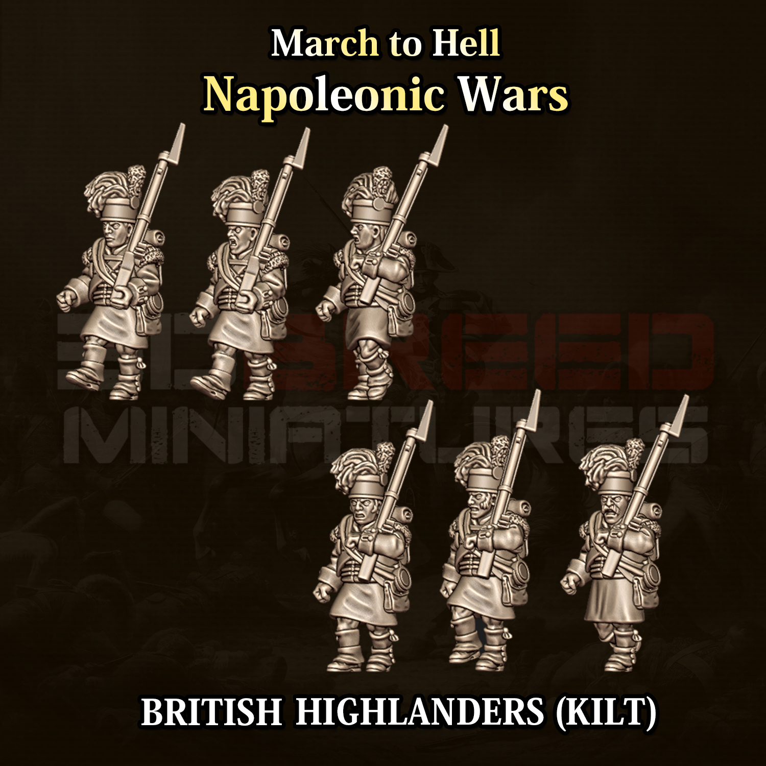 15mm British Highlander Infantry in Kilts
