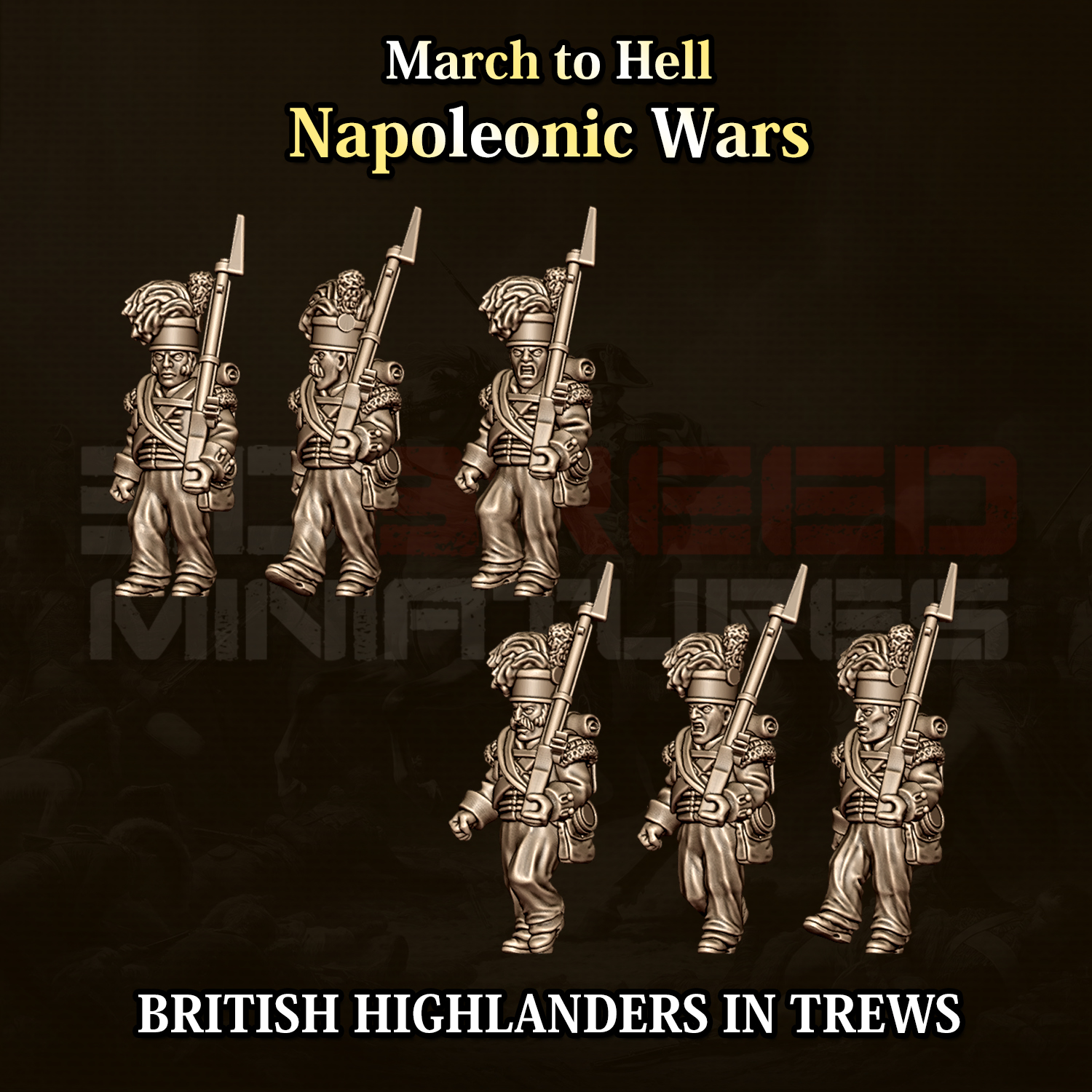 15mm British Highlander Infantry in Trews
