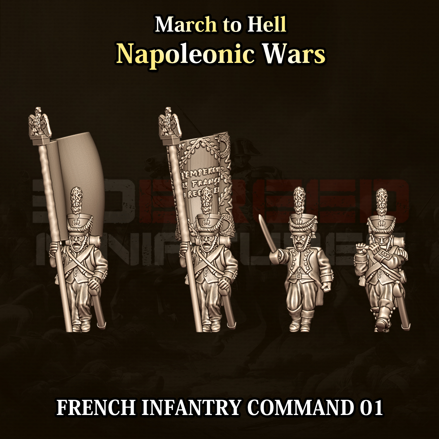 15mm French Infantry Command Group 01