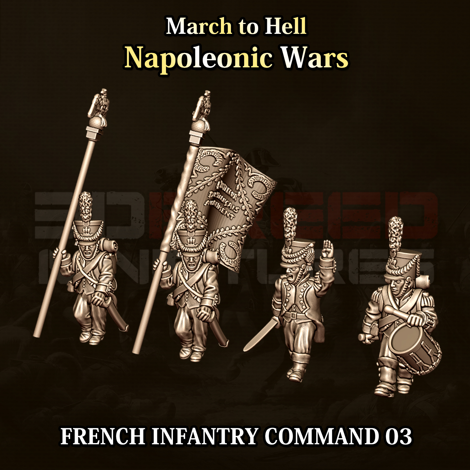 15mm French Infantry Command Group 03