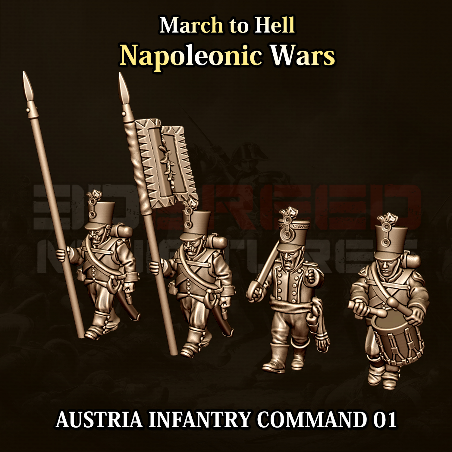 15mm Austrian Infantry Command Group 01