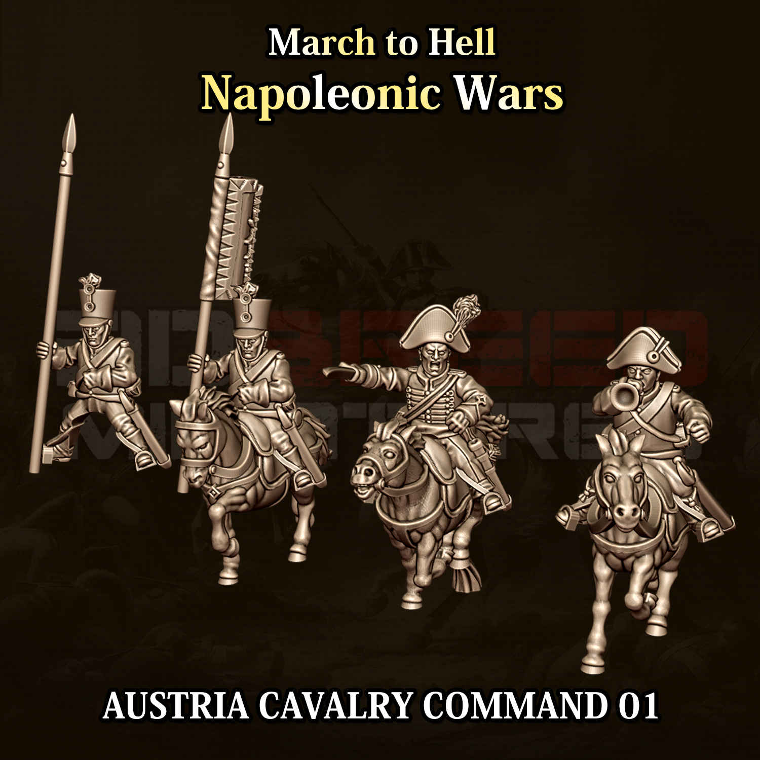15mm Austrian Cavalry Command Group 01