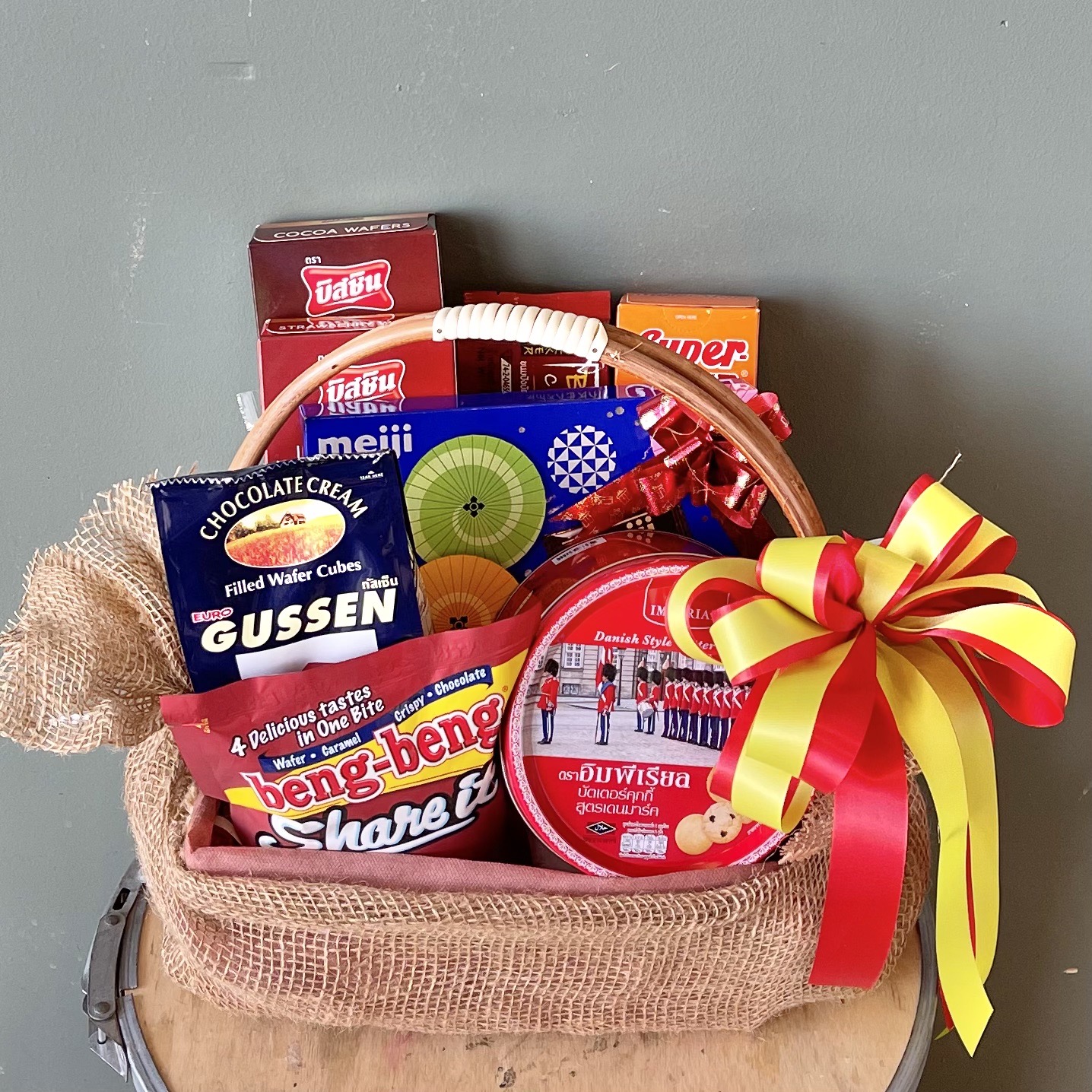 Gift Basket with Assorted Snacks