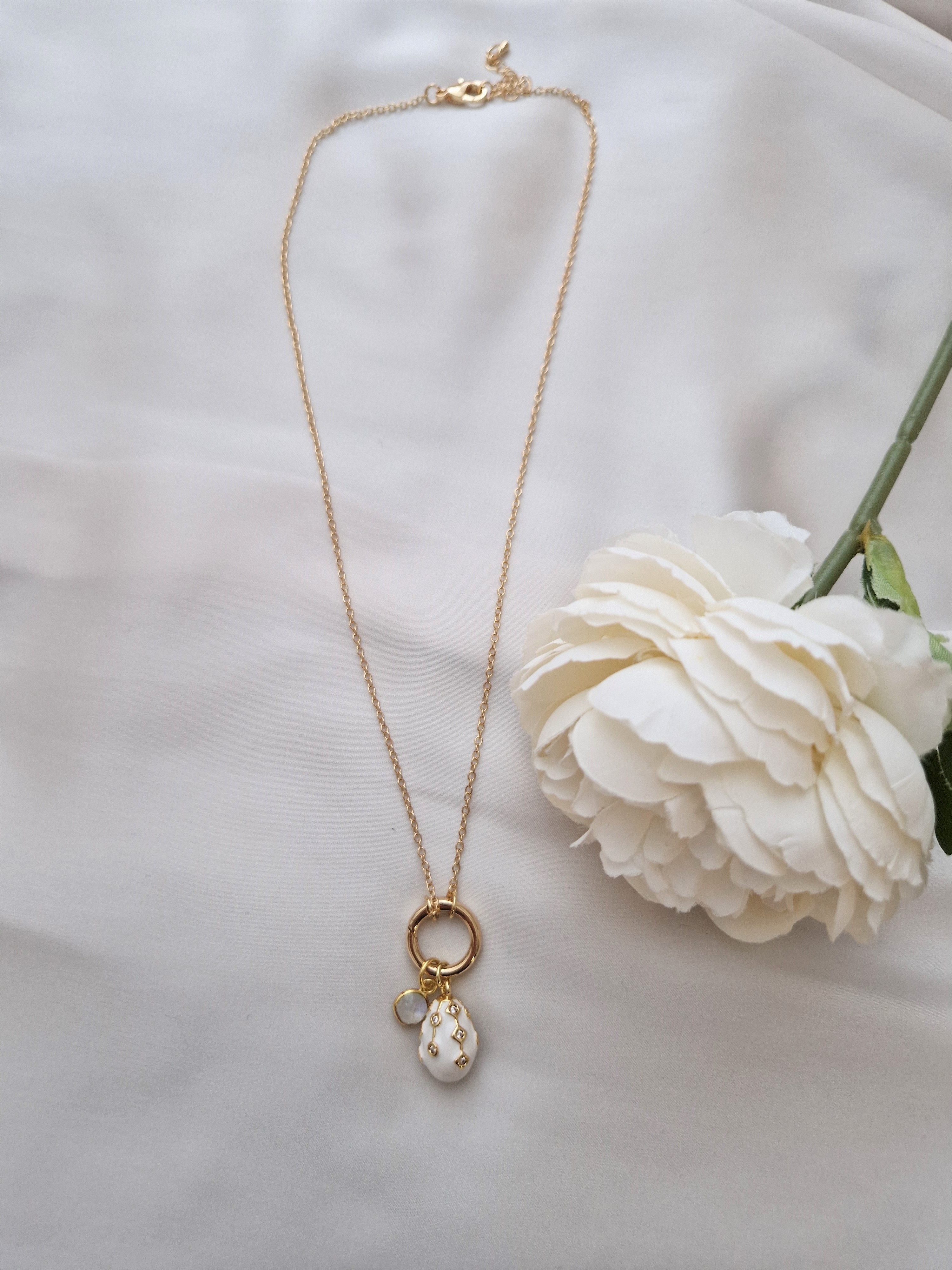 Geburtsstein Halskette Opal Juni