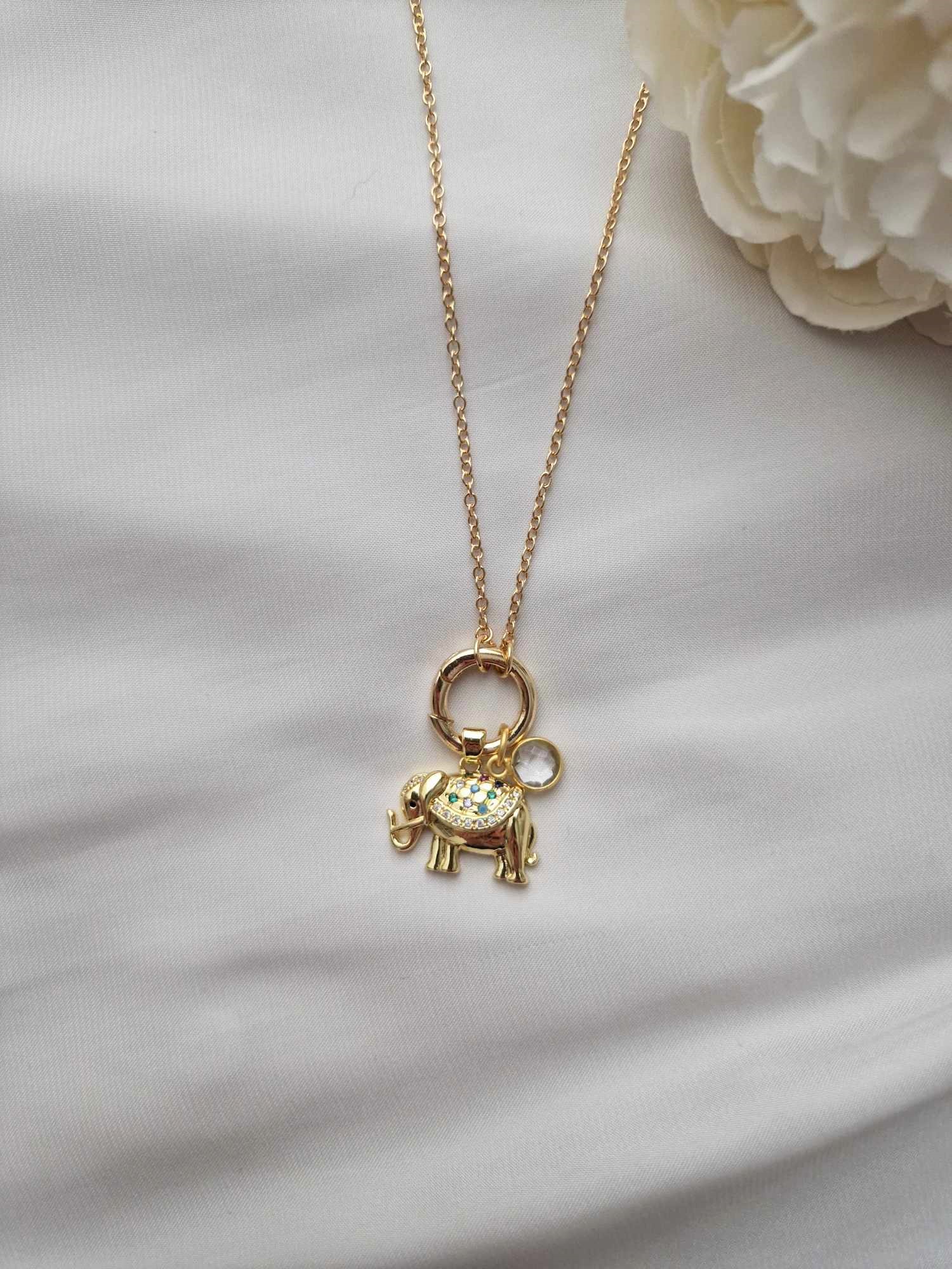 Geburtsstein Halskette Monat April Bergkristall