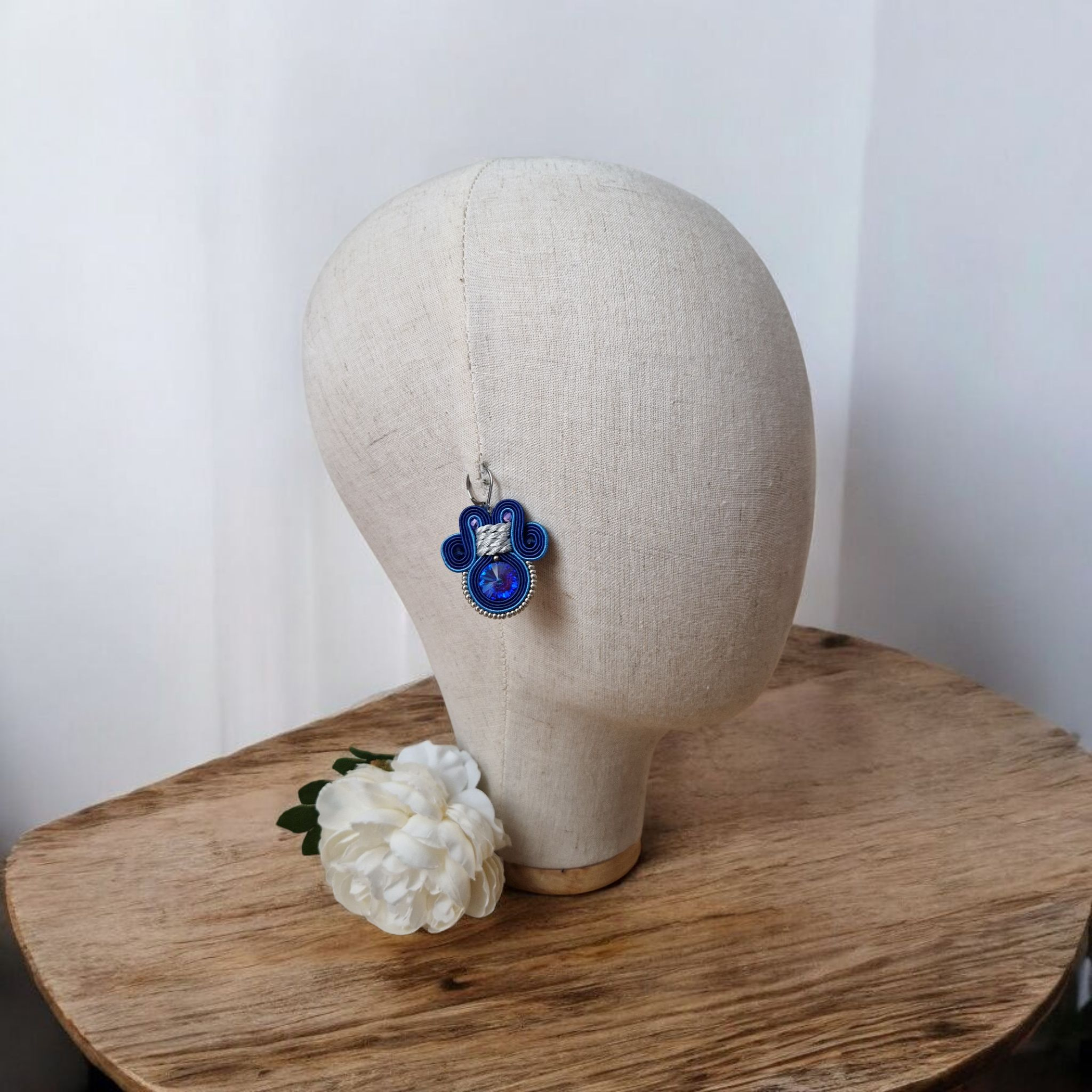 Soutache Ohrringe im Marine Style