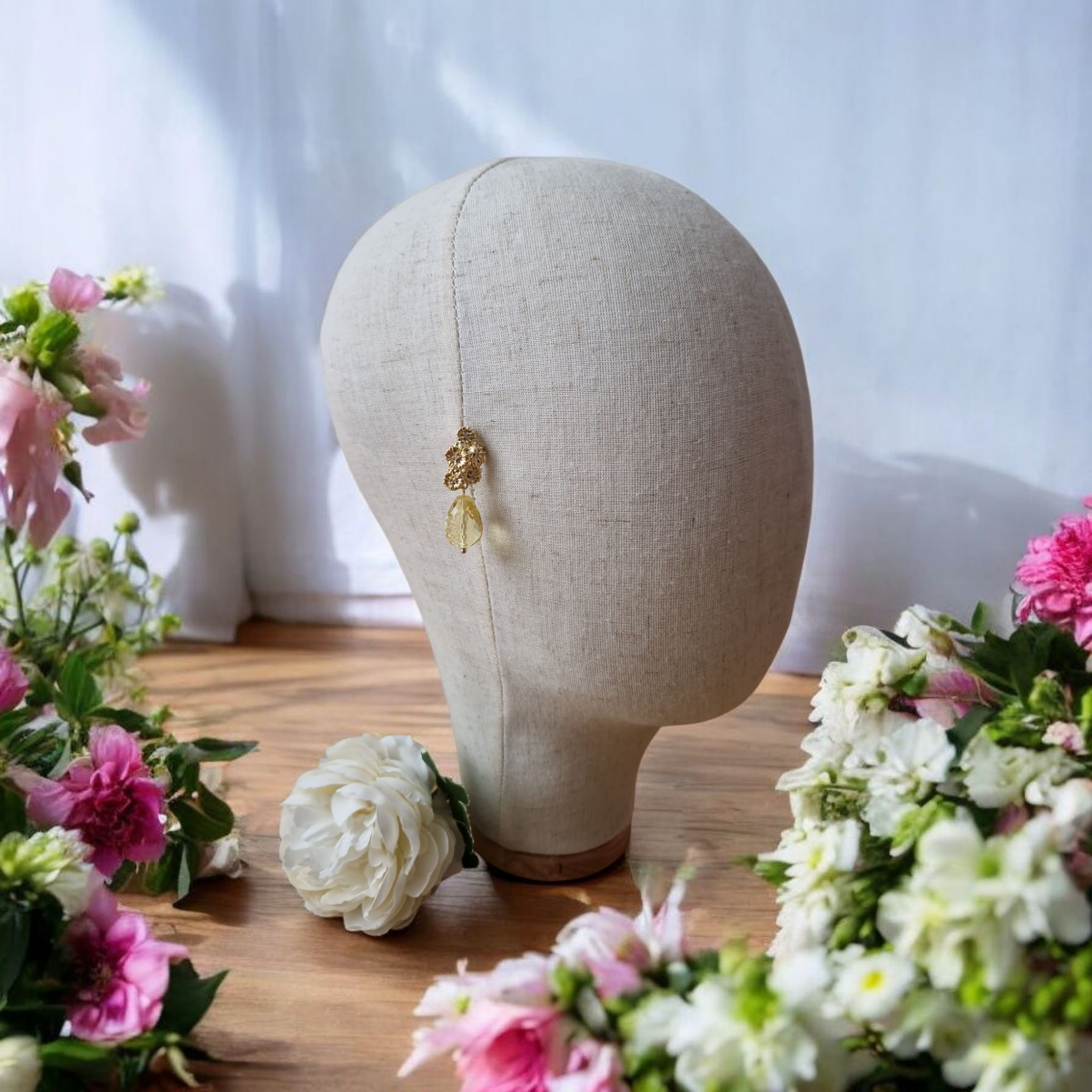 Ohrringe Modell Daisy mit Citrin Anhänger
