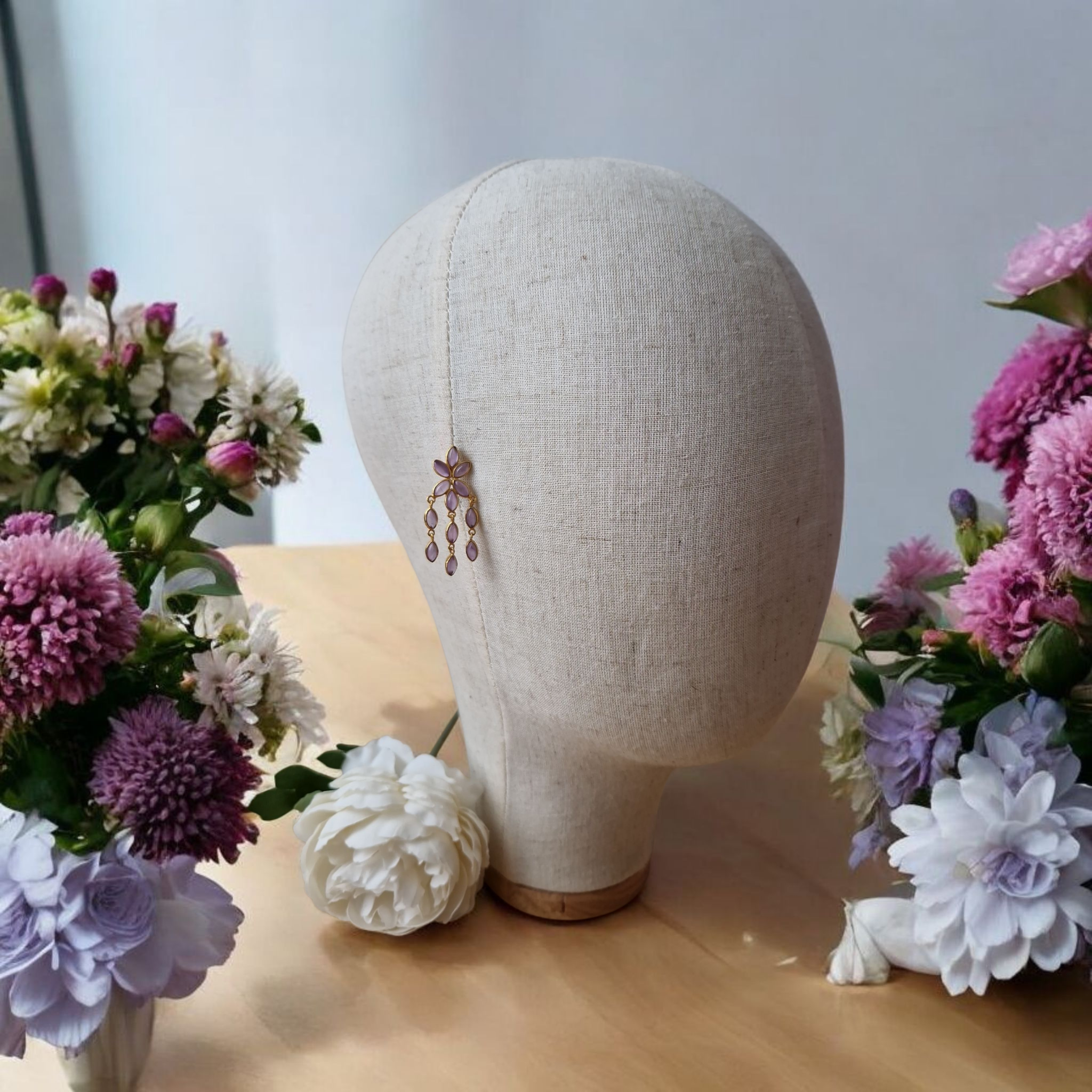 Besondere Ohrringe mit Amethysten 