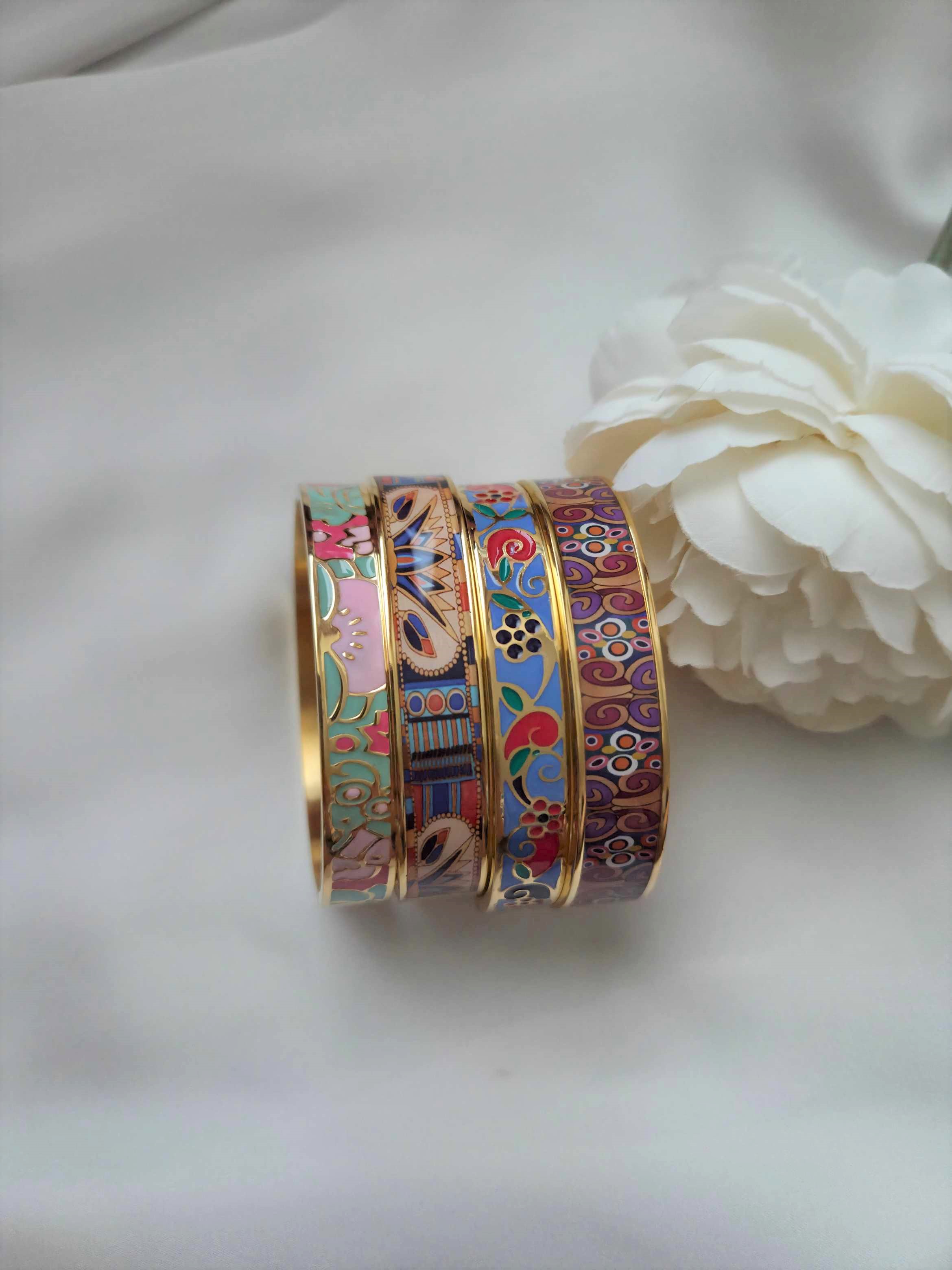 Edelstahl Armreifen breit 