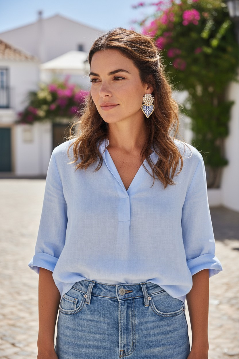 Besondere Ohrringe mit Herz Anhänger 