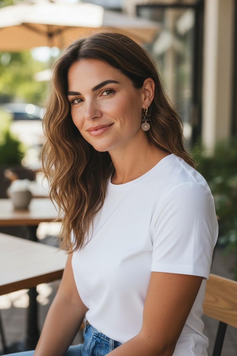 Besondere Ohrringe mit Edelstein Blüte