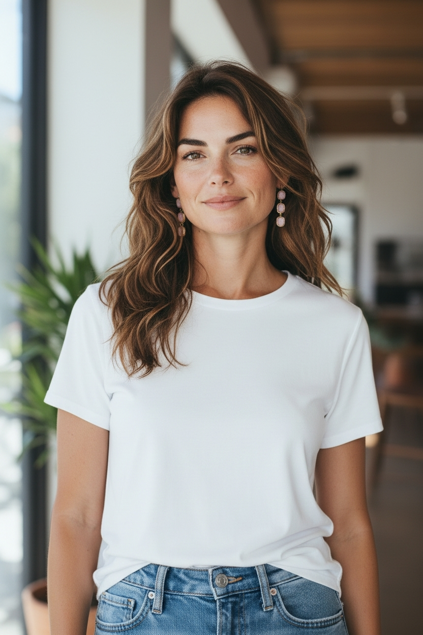 Besondere Ohrringe mit Chalzedon Steinen 