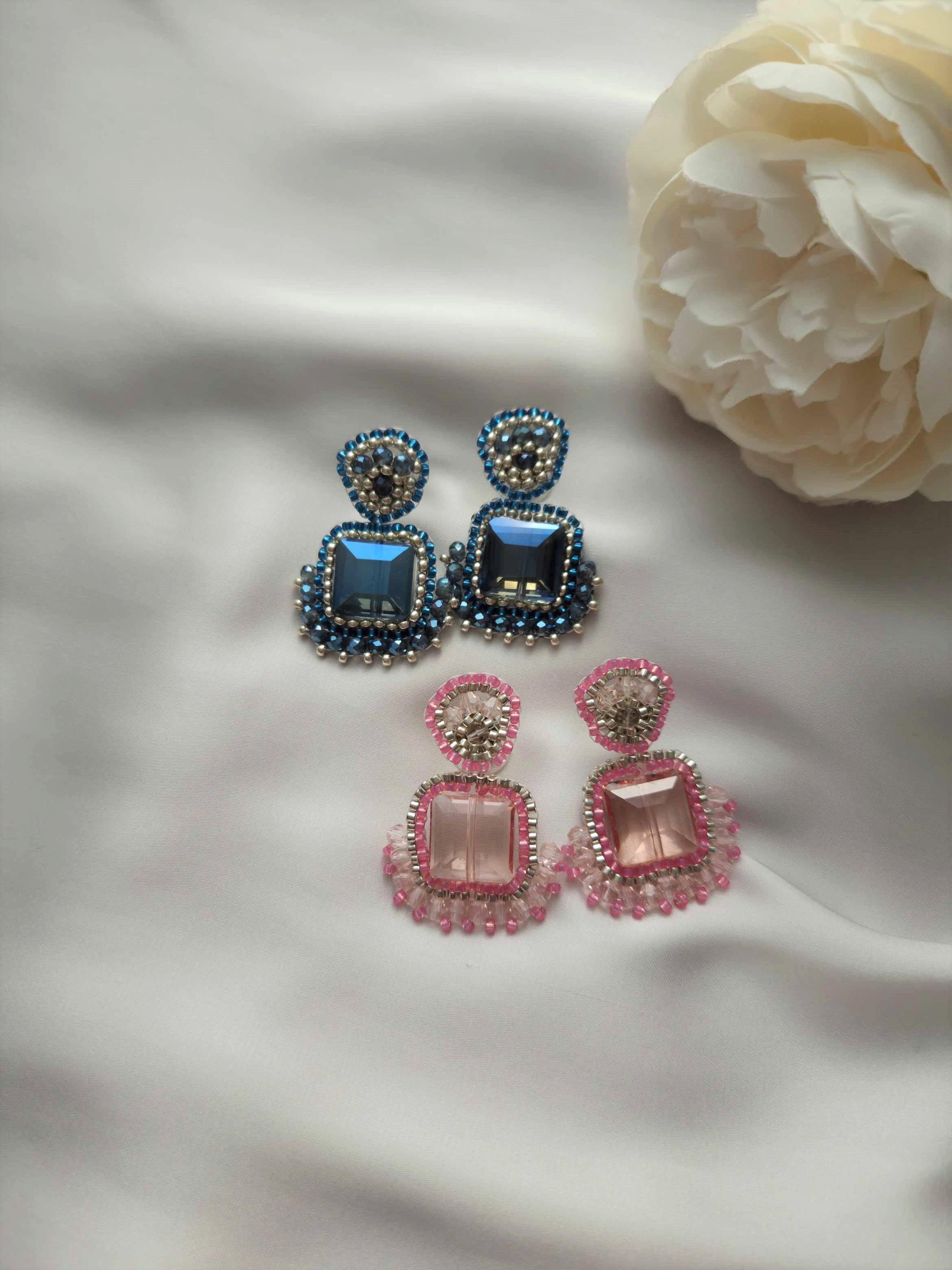 Ohrringe Modell Valentina Blau