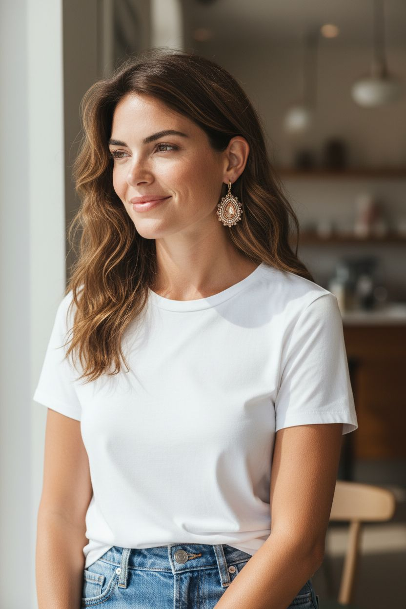 Besondere Ohrringe mit Kristallen