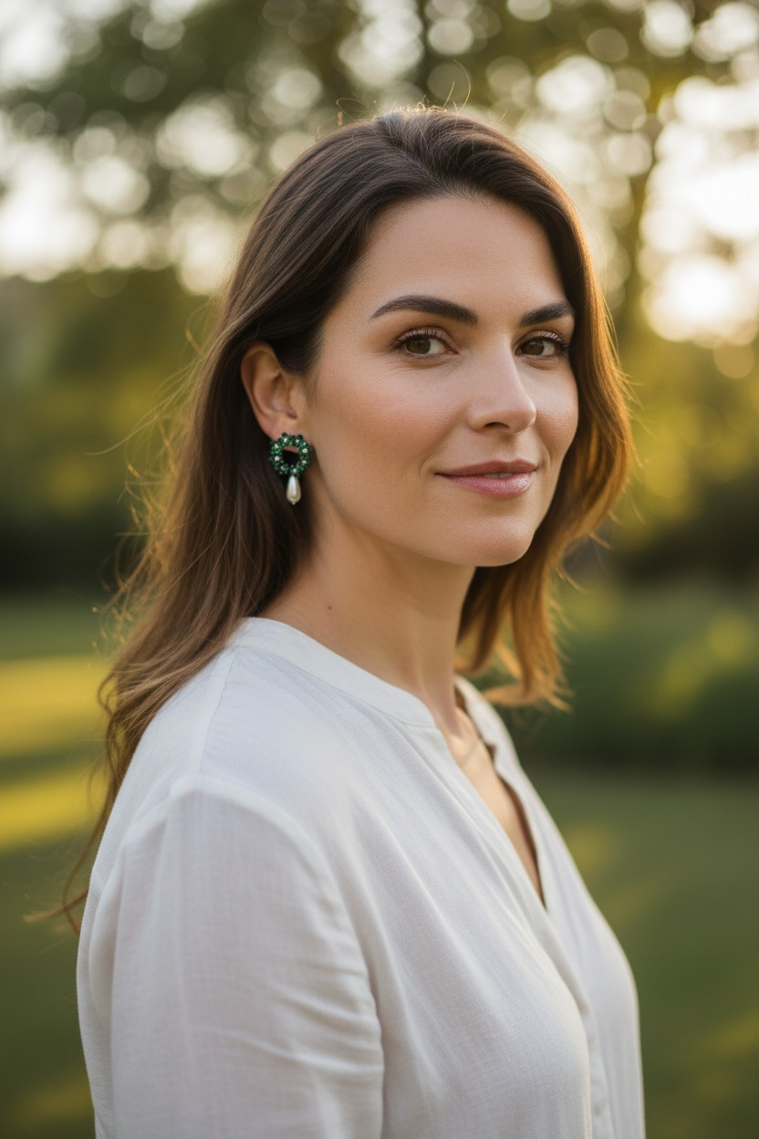 Besondere Ohrringe Modell Blütenkranz