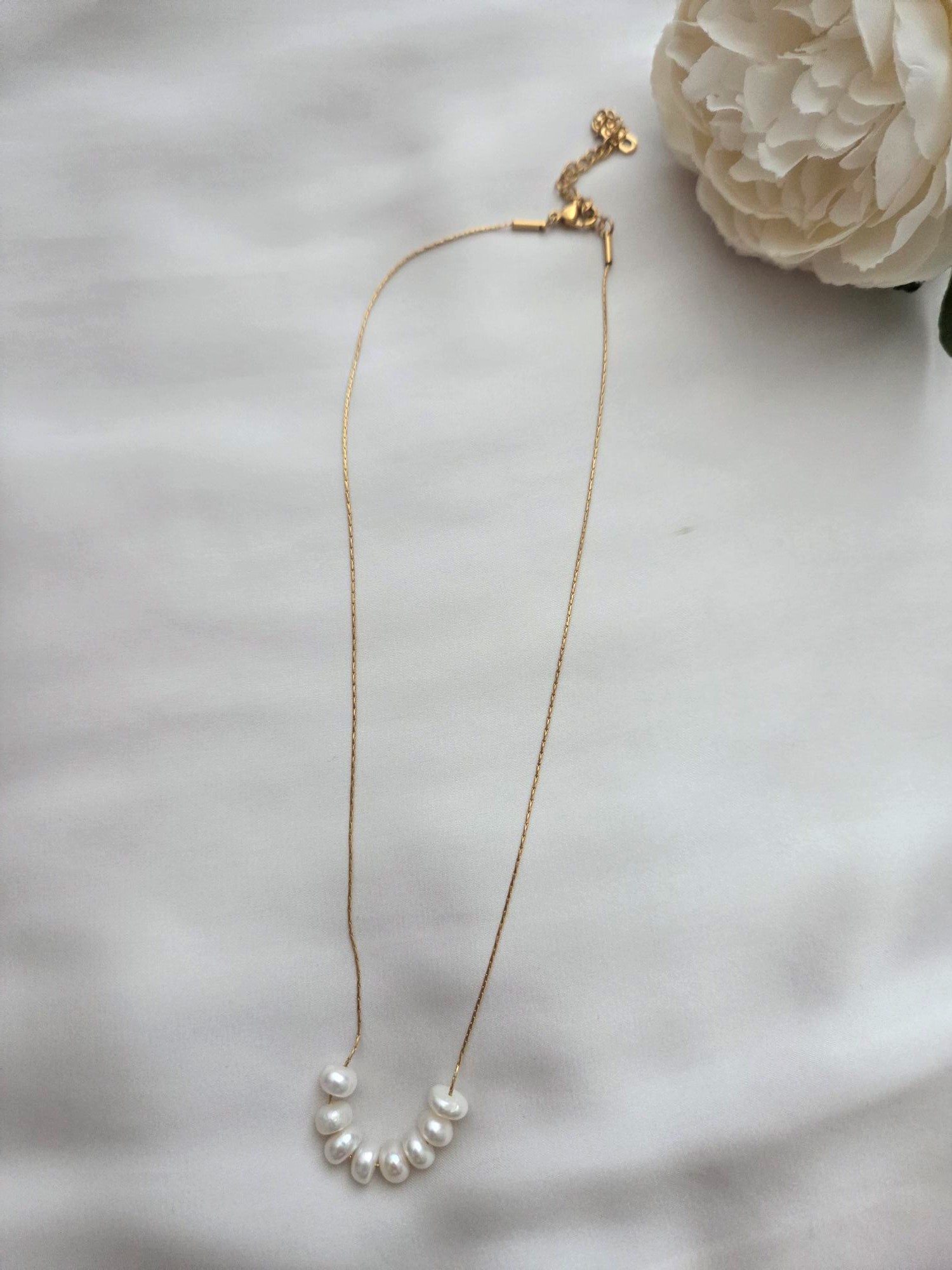 Halskette mit Süßwasserperlen