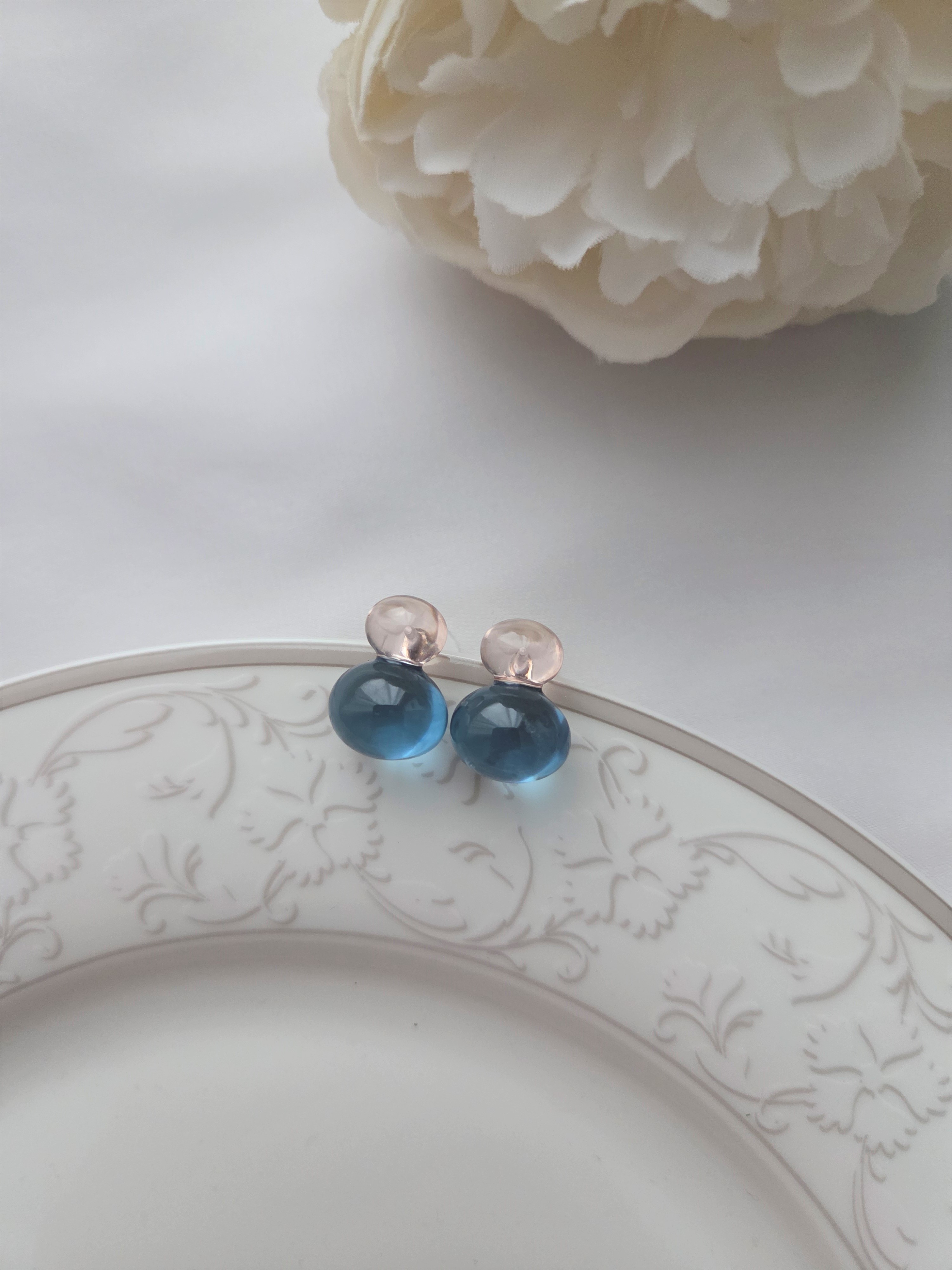 Glasperlen Ohrringe Modell Bubble Duo 